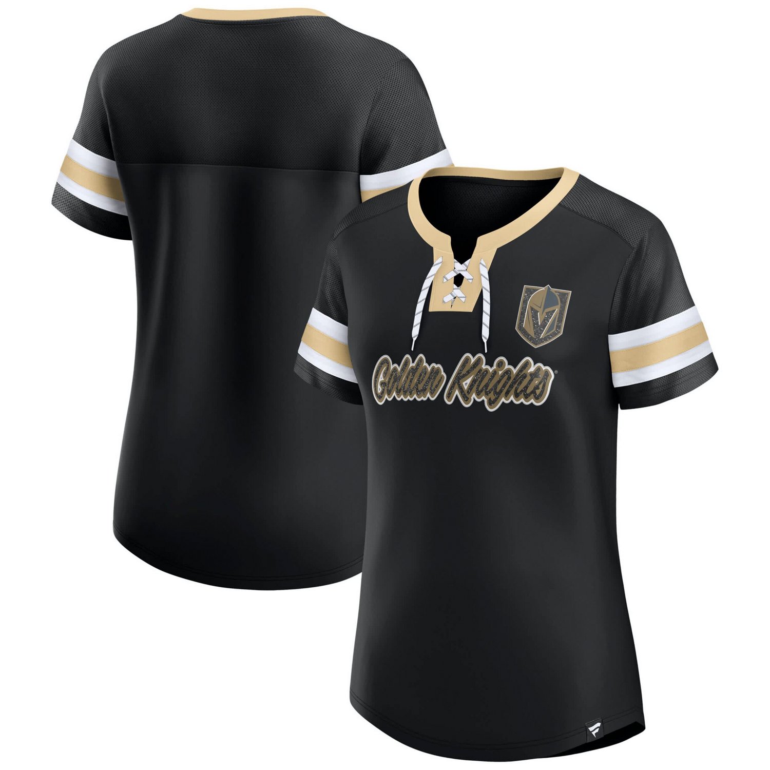Fanatics Vegas Golden Knights Iconic Athena Lace-Up T-Shirt