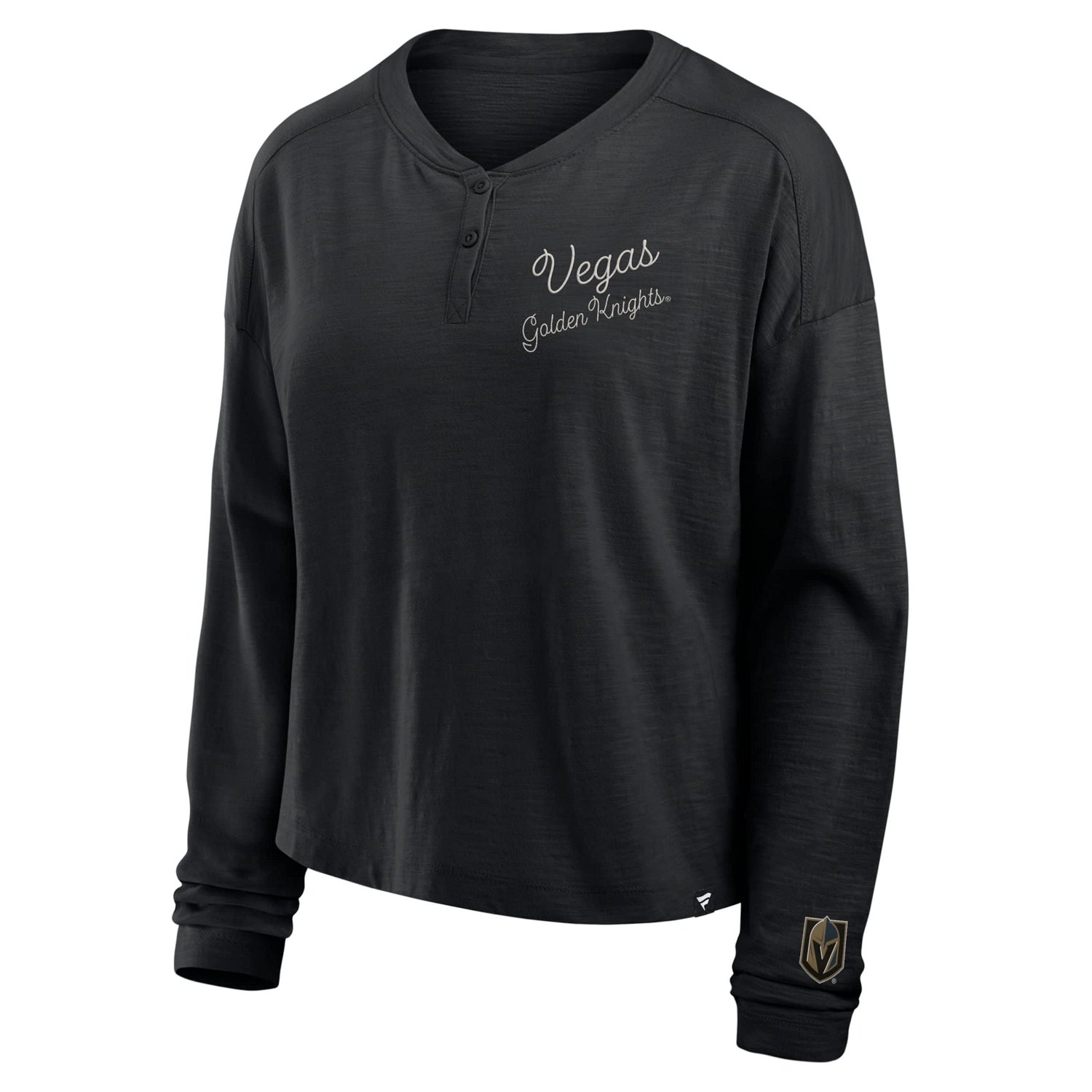 Fanatics Vegas Golden Knights Oversized All Out Effort Long Sleeve Henley T-Shirt - view number 2