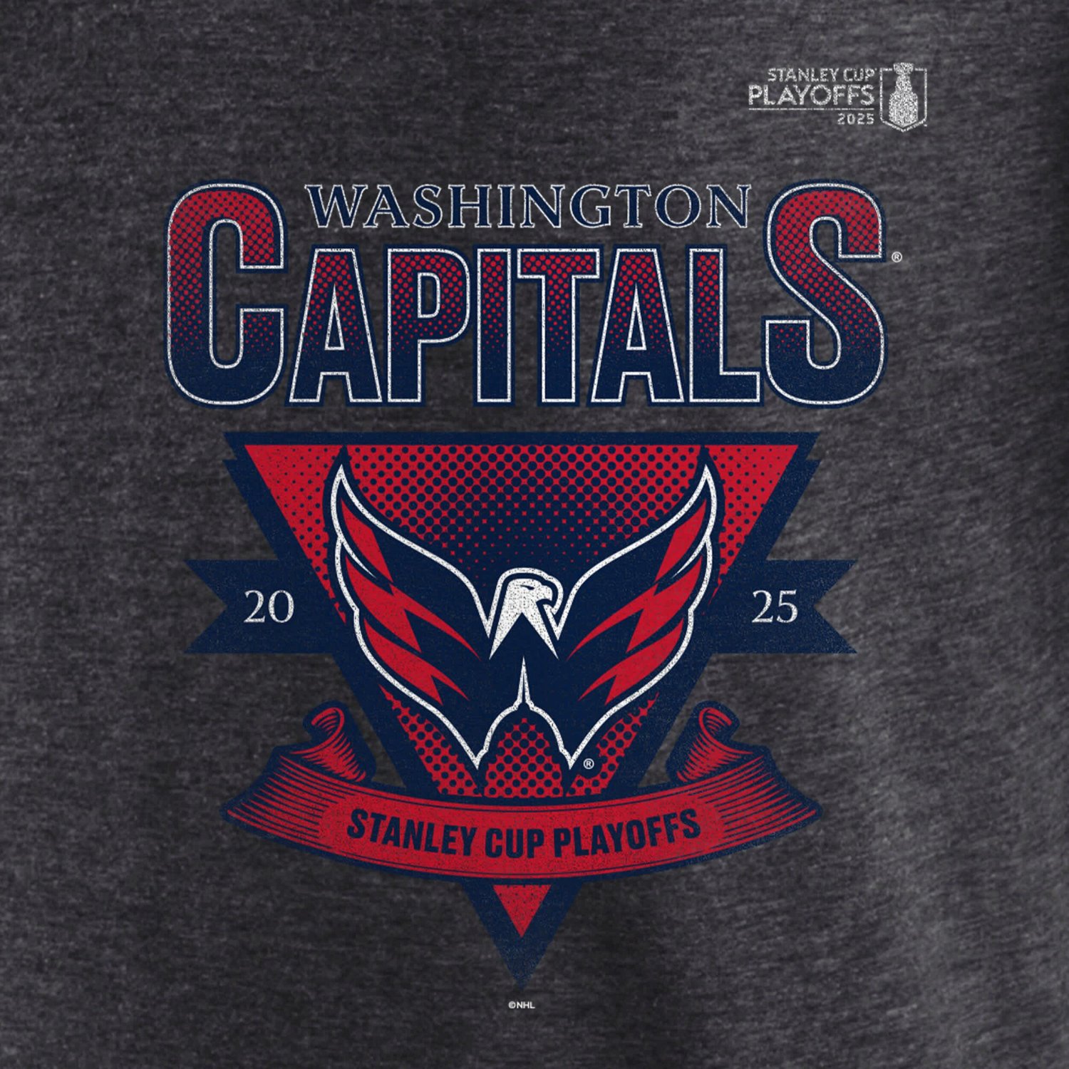 Fanatics Washington Capitals 2025 Stanley Cup Playoffs Crossbar Tri-Blend T-Shirt - view number 4
