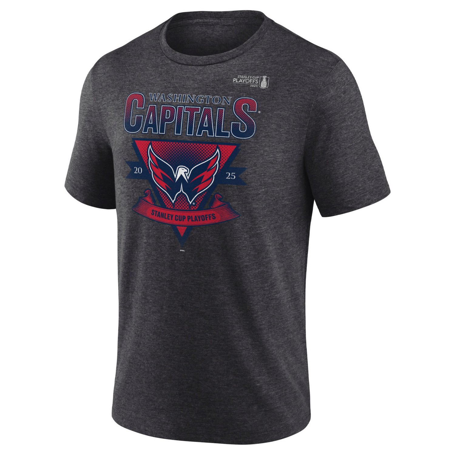 Fanatics Washington Capitals 2025 Stanley Cup Playoffs Crossbar Tri-Blend T-Shirt - view number 2