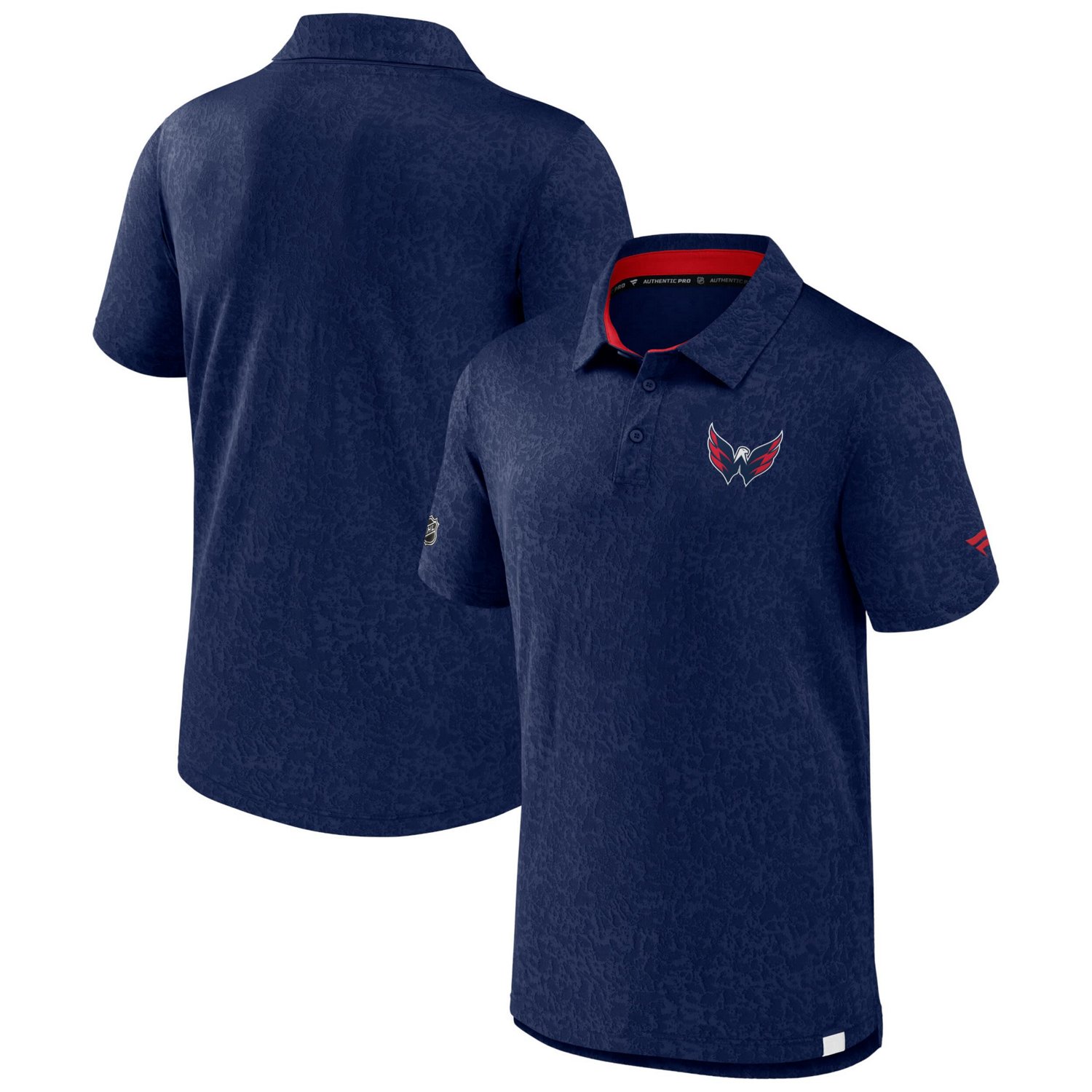 Fanatics Washington Capitals Authentic Pro Jacquard Polo