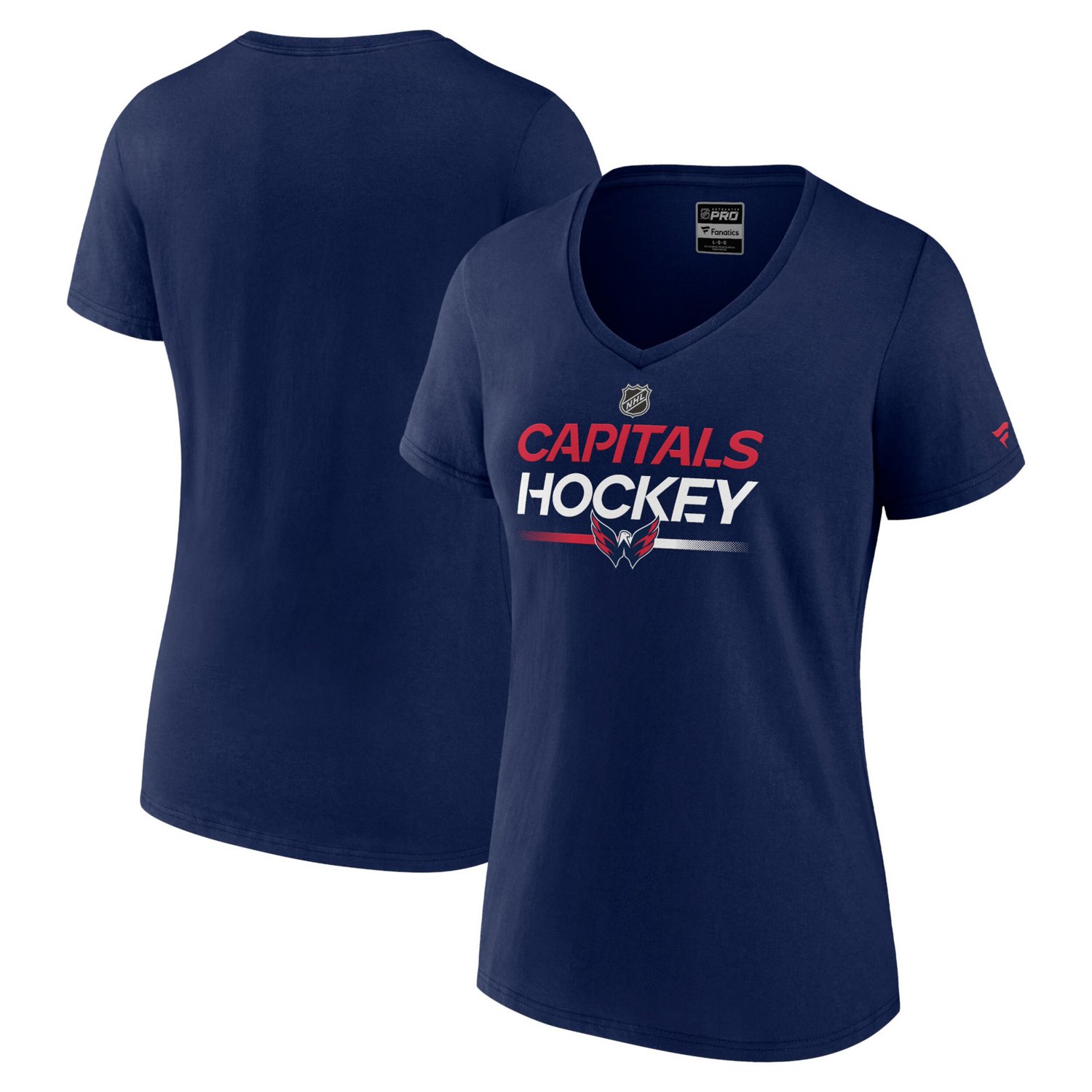 Fanatics Washington Capitals Authentic Pro V-Neck T-Shirt                                                                        - view number 1