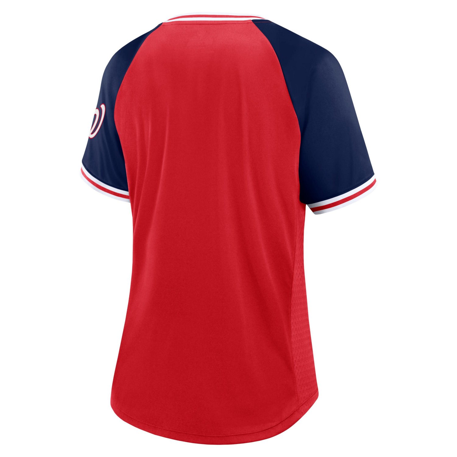Fanatics Washington Nationals Glitz  Glam League Diva Raglan V-Neck T-Shirt - view number 3