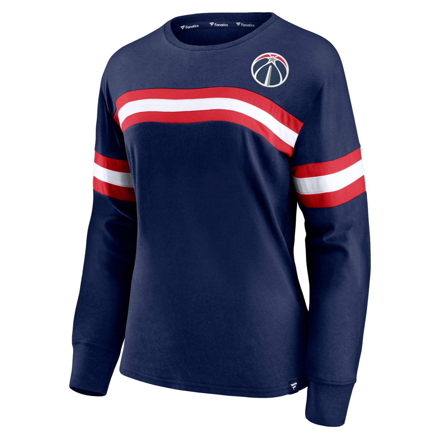 Fanatics Washington Wizards Block Party Chest Logo Striped Long Sleeve T-Shirt - view number 2