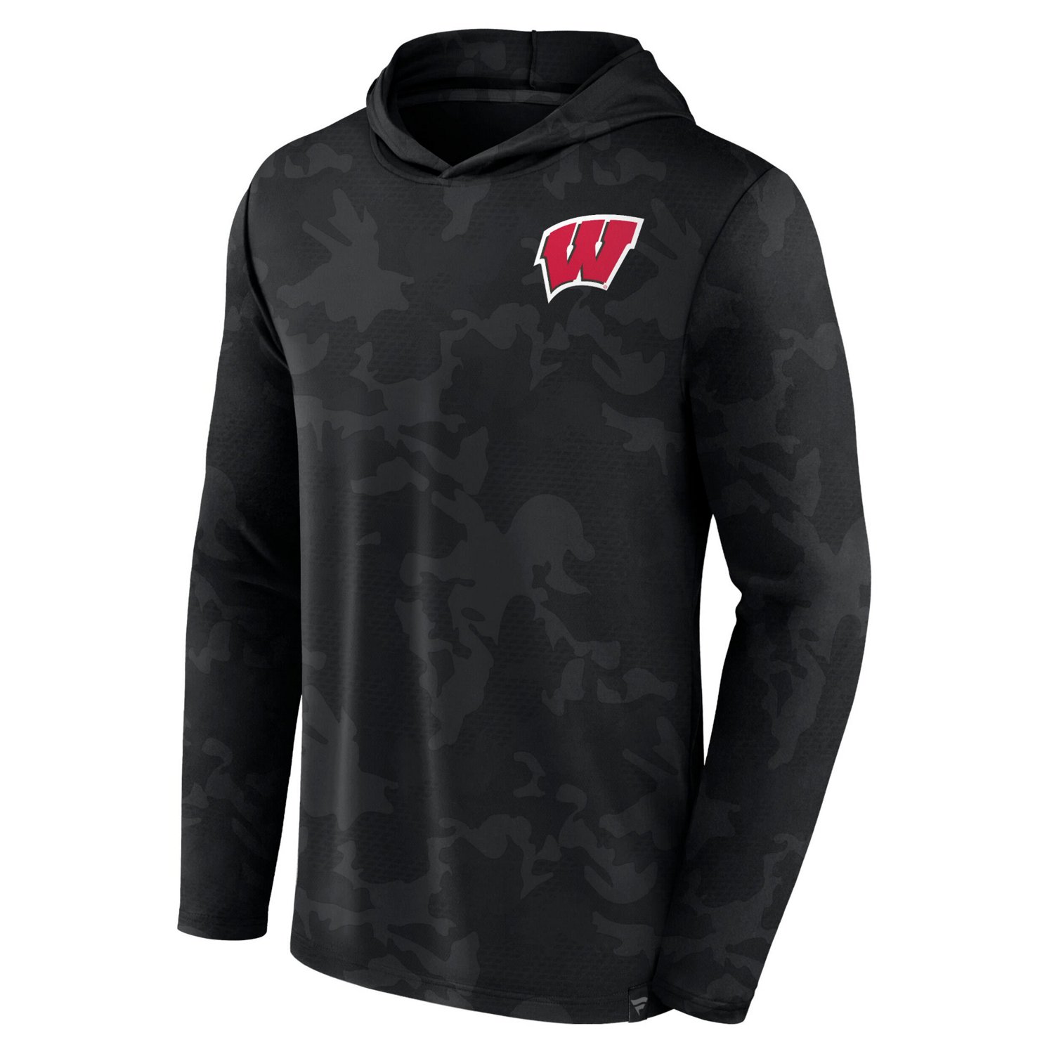 Fanatics Wisconsin Badgers Camo Hoodie Long Sleeve T-Shirt - view number 2