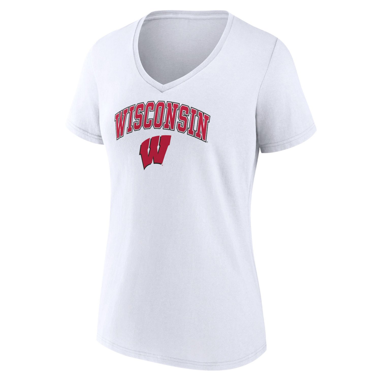 Fanatics Wisconsin Badgers Evergreen Campus V-Neck T-Shirt
