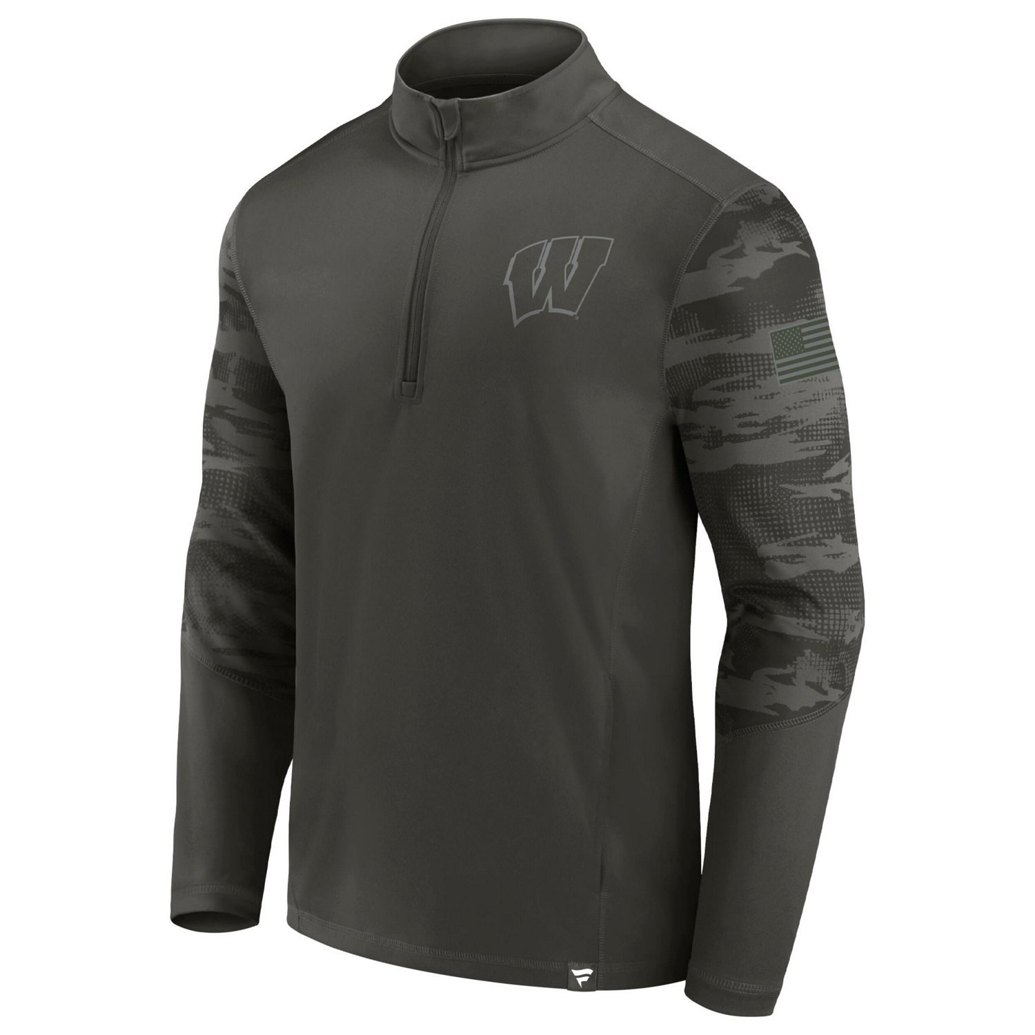 Fanatics Wisconsin Badgers OHT Military Appreciation Guardian Quarter-Zip Top - view number 2