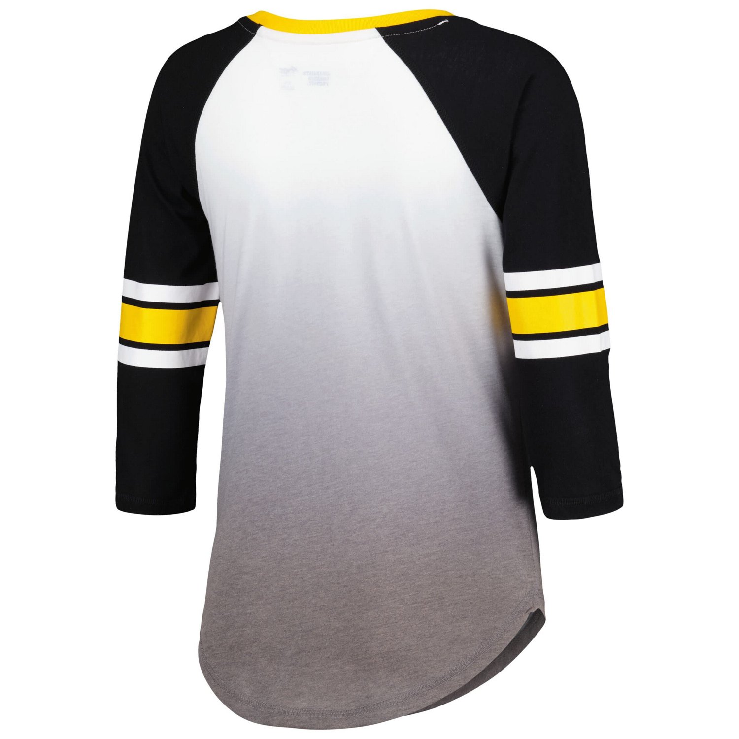 G-III 4Her by Carl Banks /Black Iowa Hawkeyes Lead Off Ombre Raglan 3/4-Sleeve V-Neck T-Shirt - view number 3