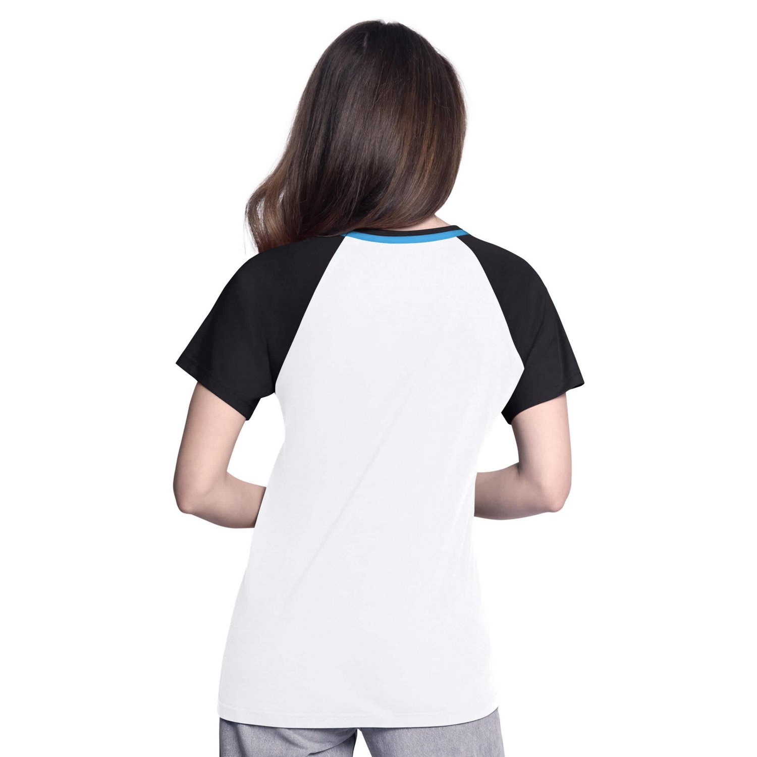 G-III 4Her by Carl Banks Black Miami Marlins Ball Park Raglan V-Neck T-Shirt - view number 2