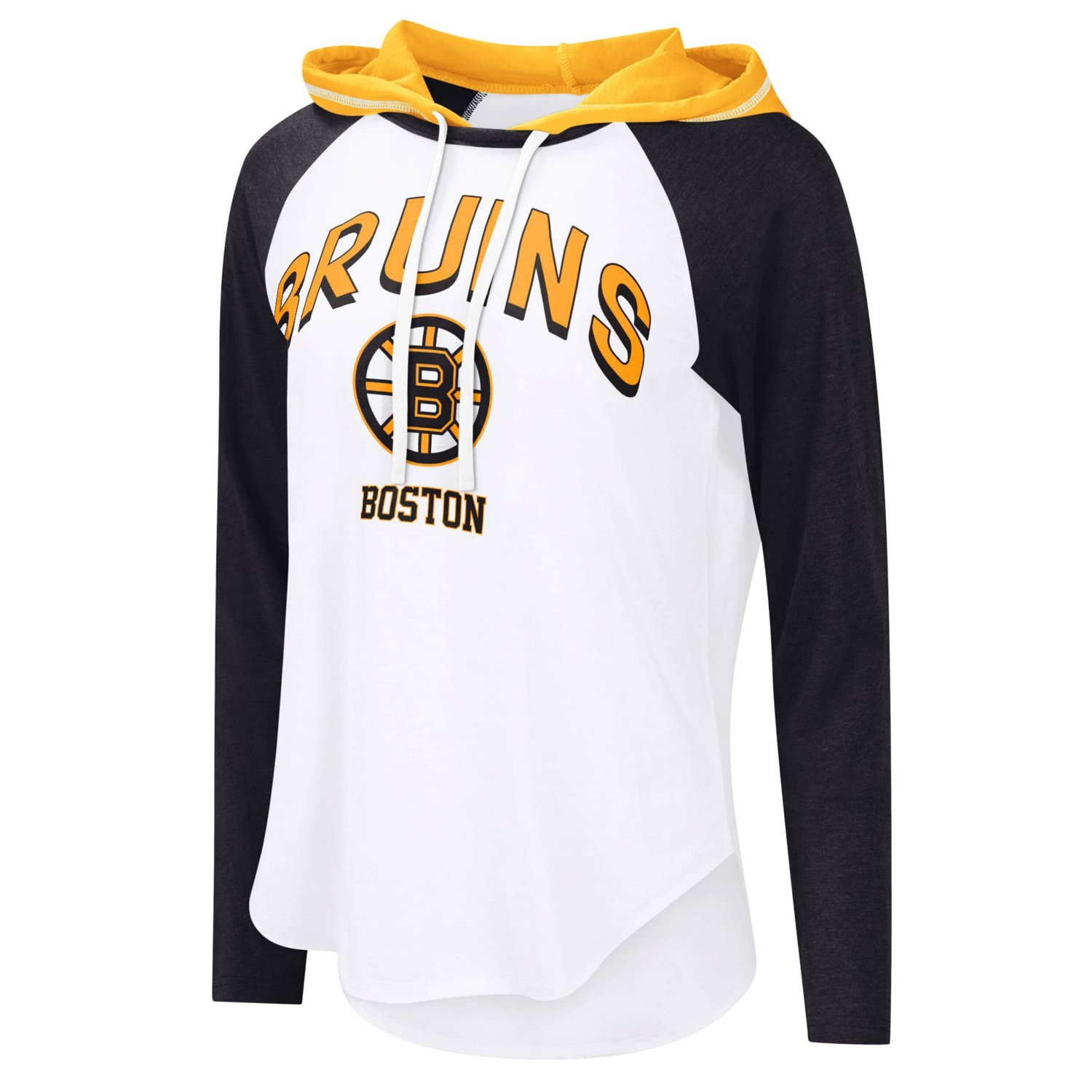 G-III 4Her by Carl Banks Boston Bruins VIP Raglan Long Sleeve Hoodie T-Shirt                                                     - view number 2