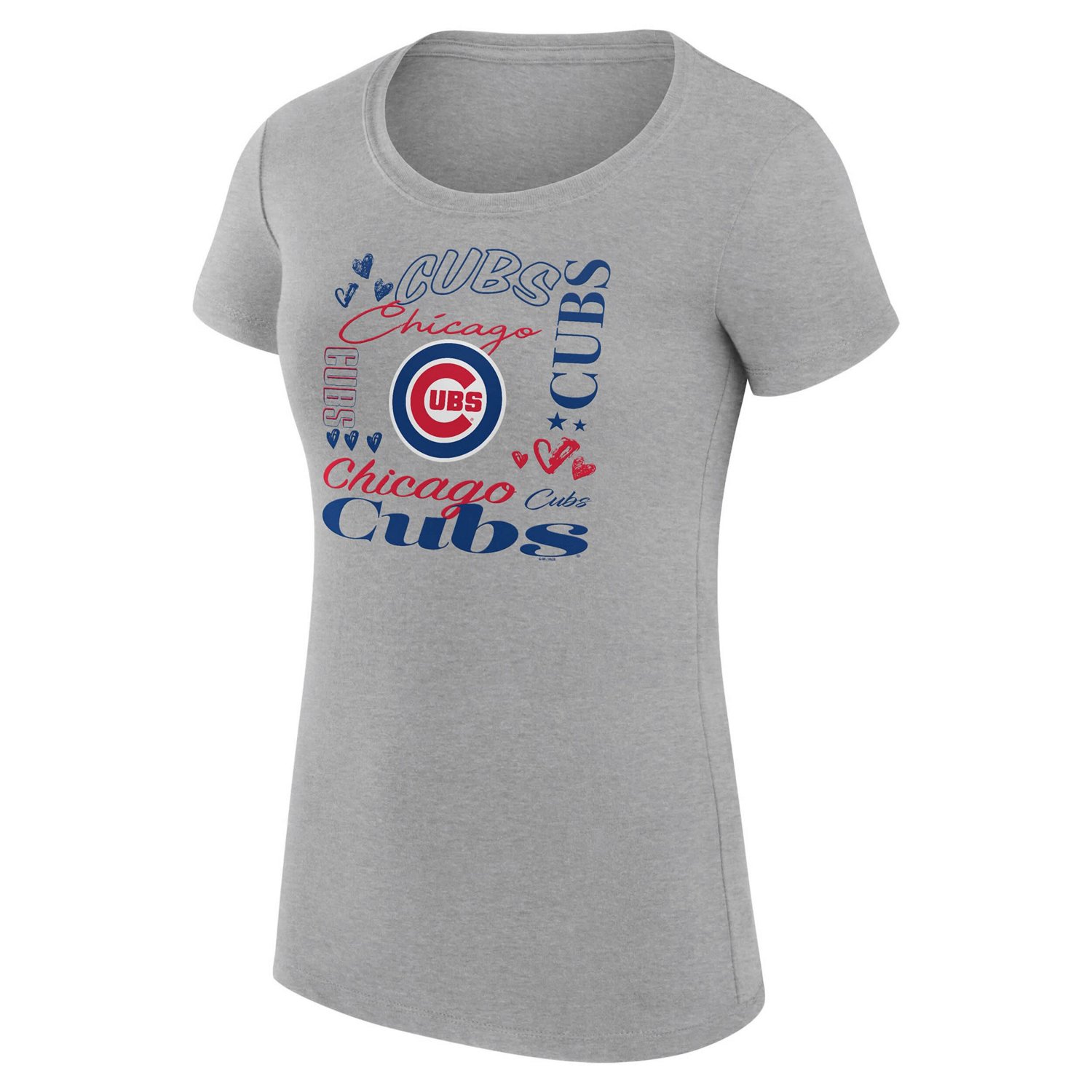 G-III 4Her by Carl Banks Chicago Cubs Super-Slim Fit Lightweight Collage Team Graphic Crew Neck T-Shirt - view number 2