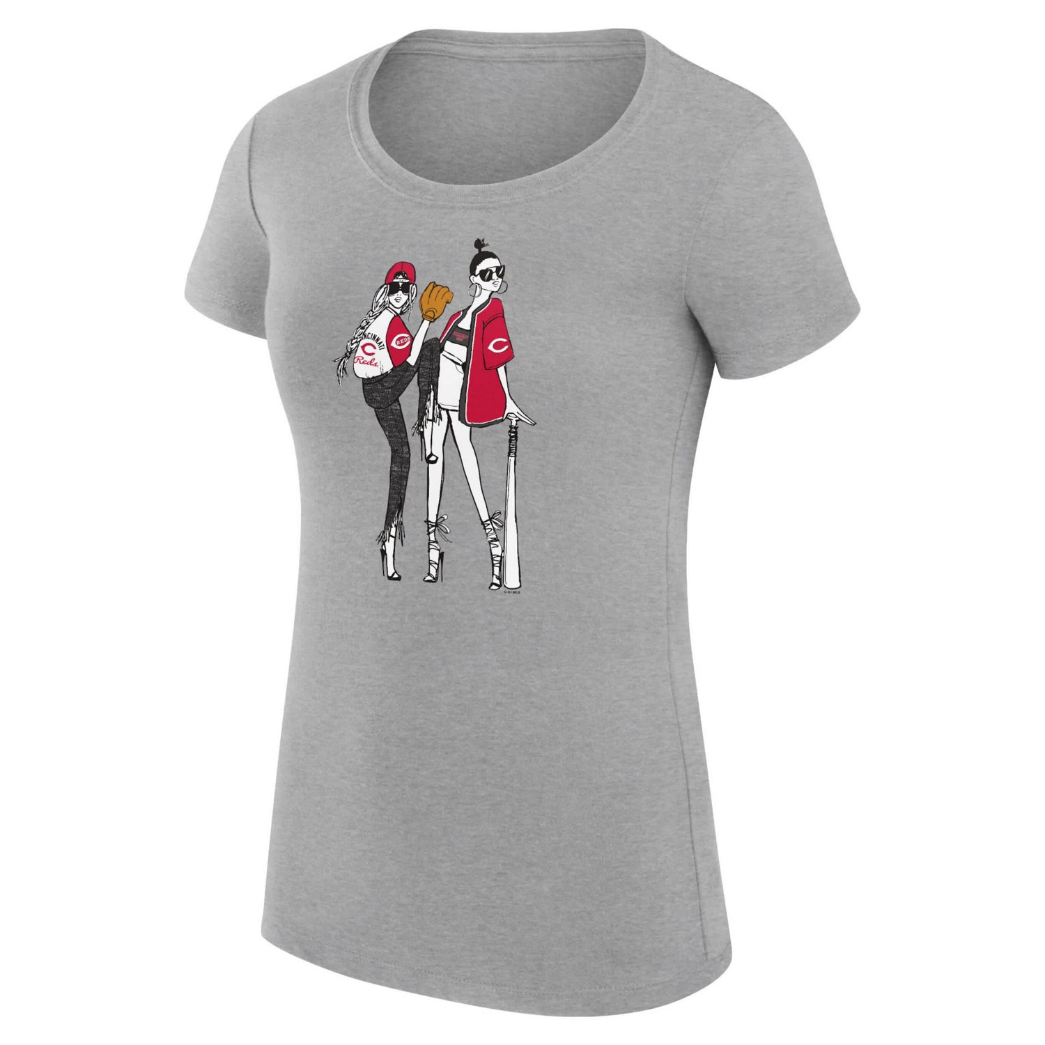 G-III 4Her by Carl Banks Cincinnati Reds Super-Slim Fit Lightweight Baseball Girls T-Shirt - view number 2