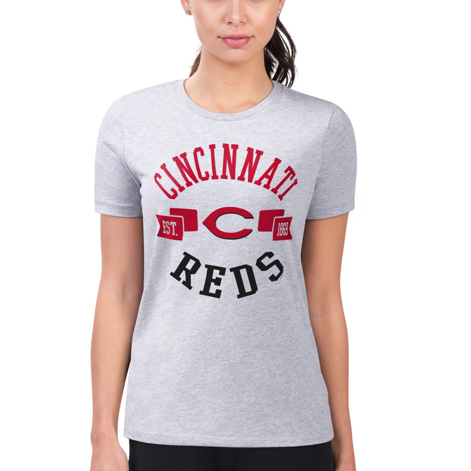 G-III 4Her by Carl Banks Cincinnati Reds Super-Slim Fit Lightweight City Graphic T-Shirt - view number 4