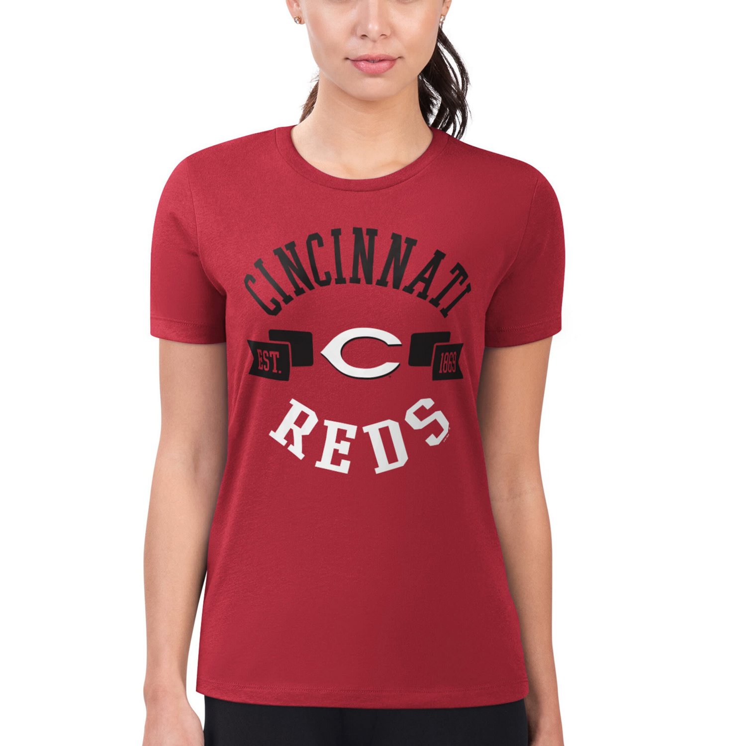 G-III 4Her by Carl Banks Cincinnati s Super-Slim Fit Lightweight City Graphic T-Shirt - view number 4