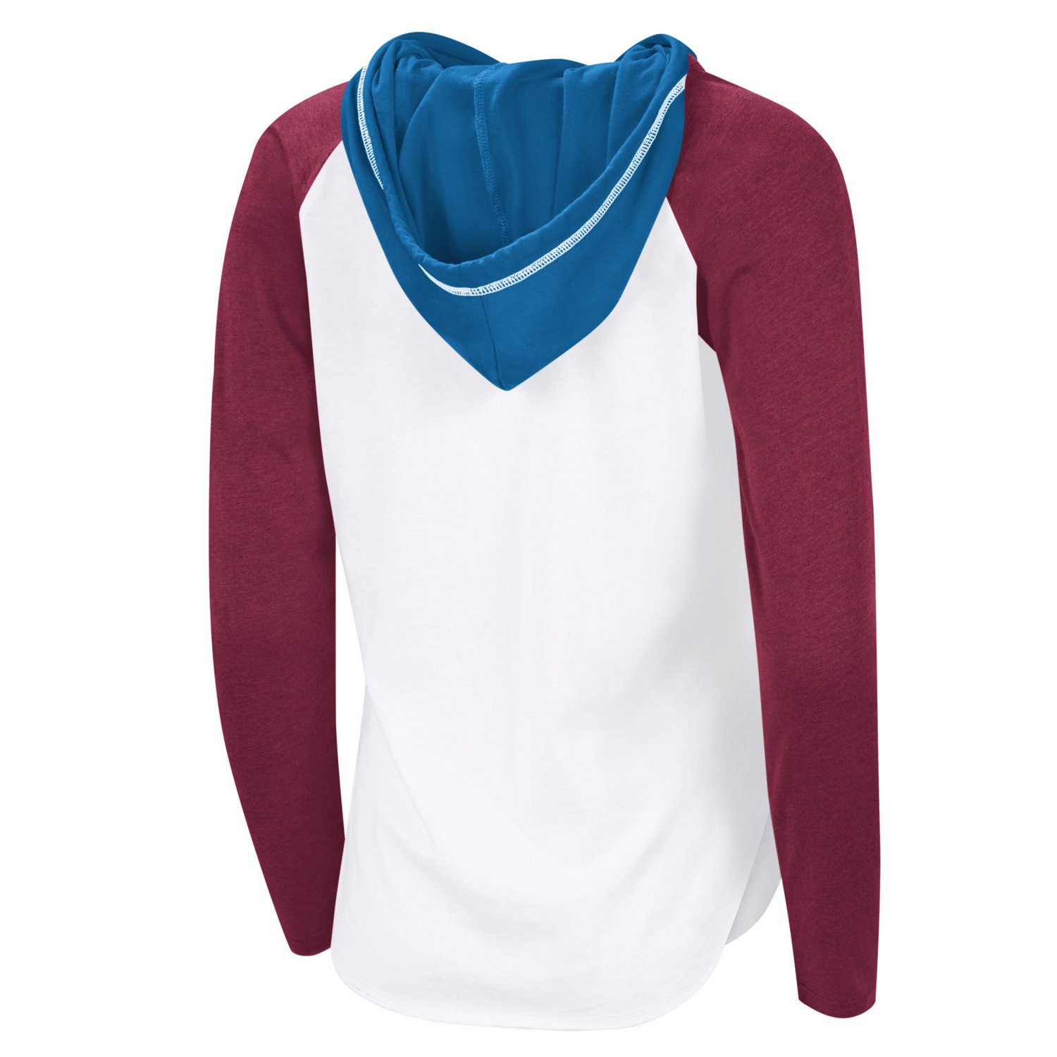 G-III 4Her by Carl Banks Colorado Avalanche VIP Raglan Long Sleeve Hoodie T-Shirt - view number 3