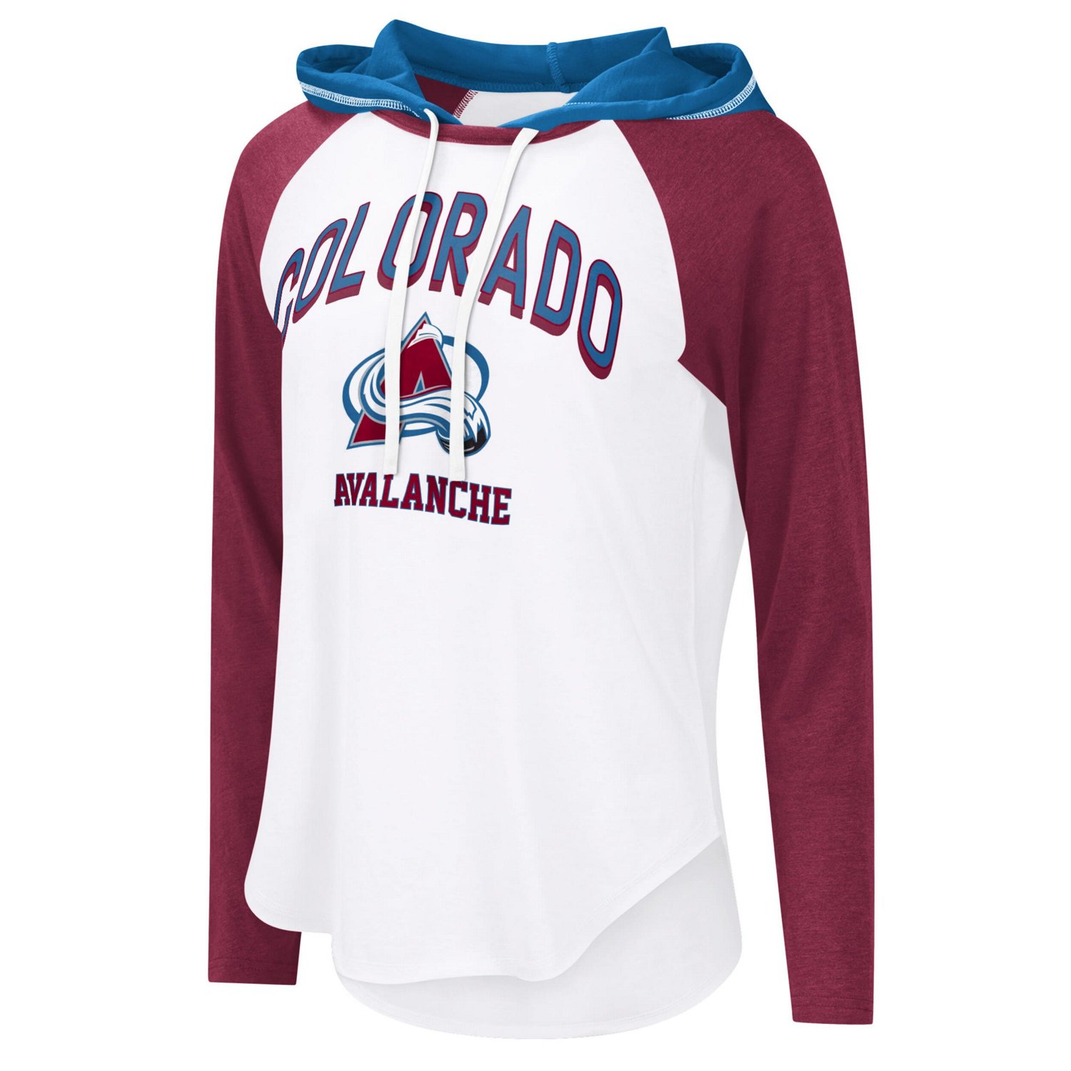 G-III 4Her by Carl Banks Colorado Avalanche VIP Raglan Long Sleeve Hoodie T-Shirt - view number 2