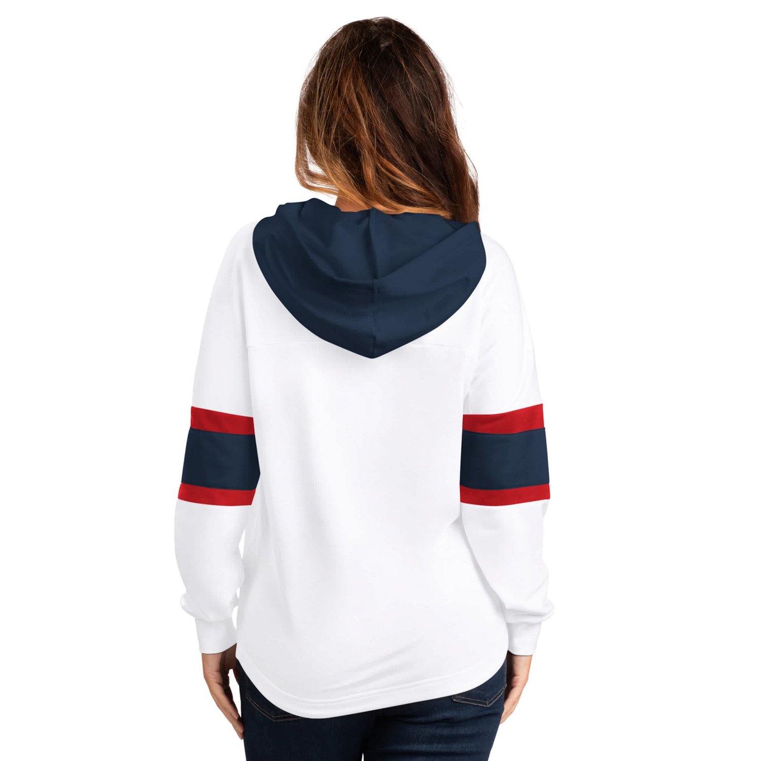 G-III 4Her by Carl Banks Columbus Blue Jackets Goal Zone Long Sleeve Lace-Up Hoodie T-Shirt - view number 3