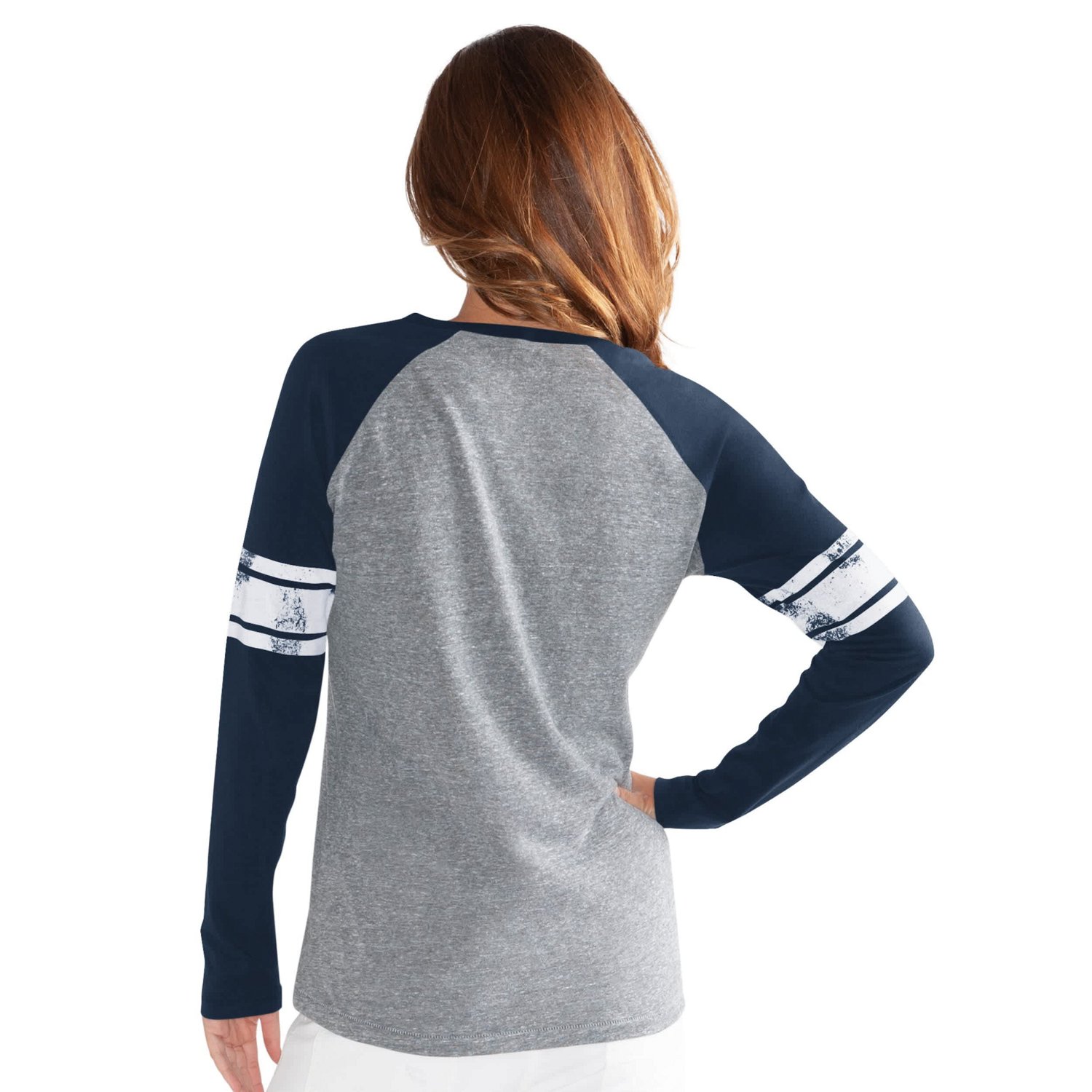 G-III 4Her by Carl Banks Houston Astros The Franchise Tri-Blend Raglan V-Neck Long Sleeve T-Shirt - view number 2
