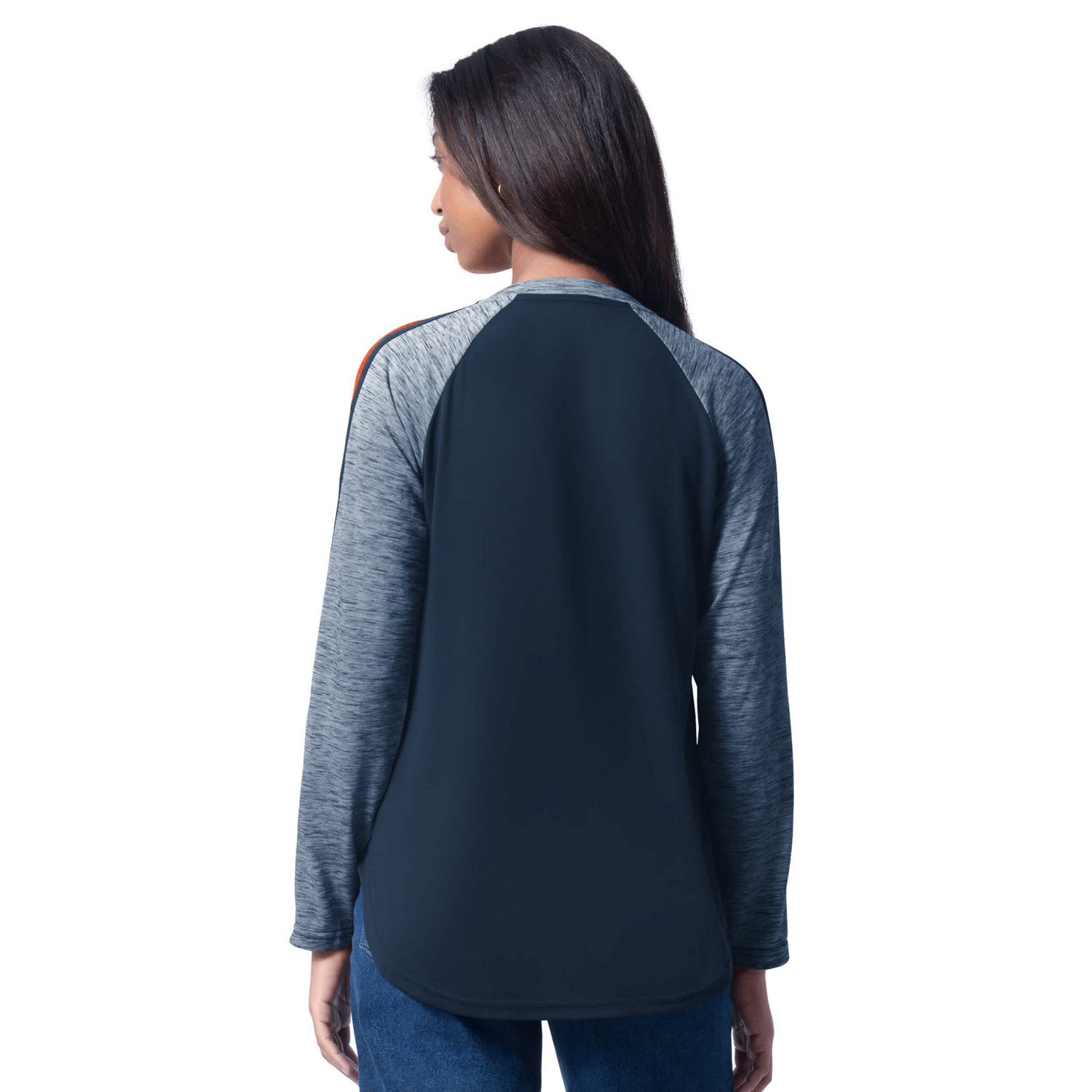 G-III 4Her by Carl Banks Houston Astros Top Dog Raglan Long Sleeve V-Neck T-Shirt - view number 2