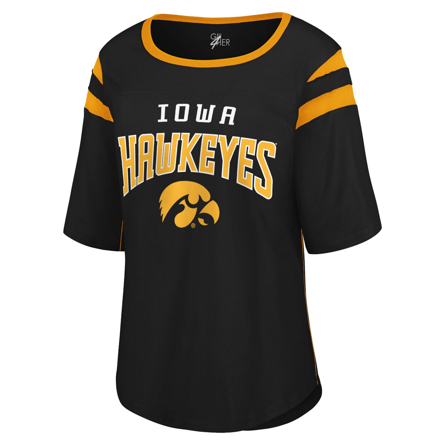 G-III 4Her by Carl Banks Iowa Hawkeyes Plus Size Linebacker Half-Sleeve T-Shirt - view number 2