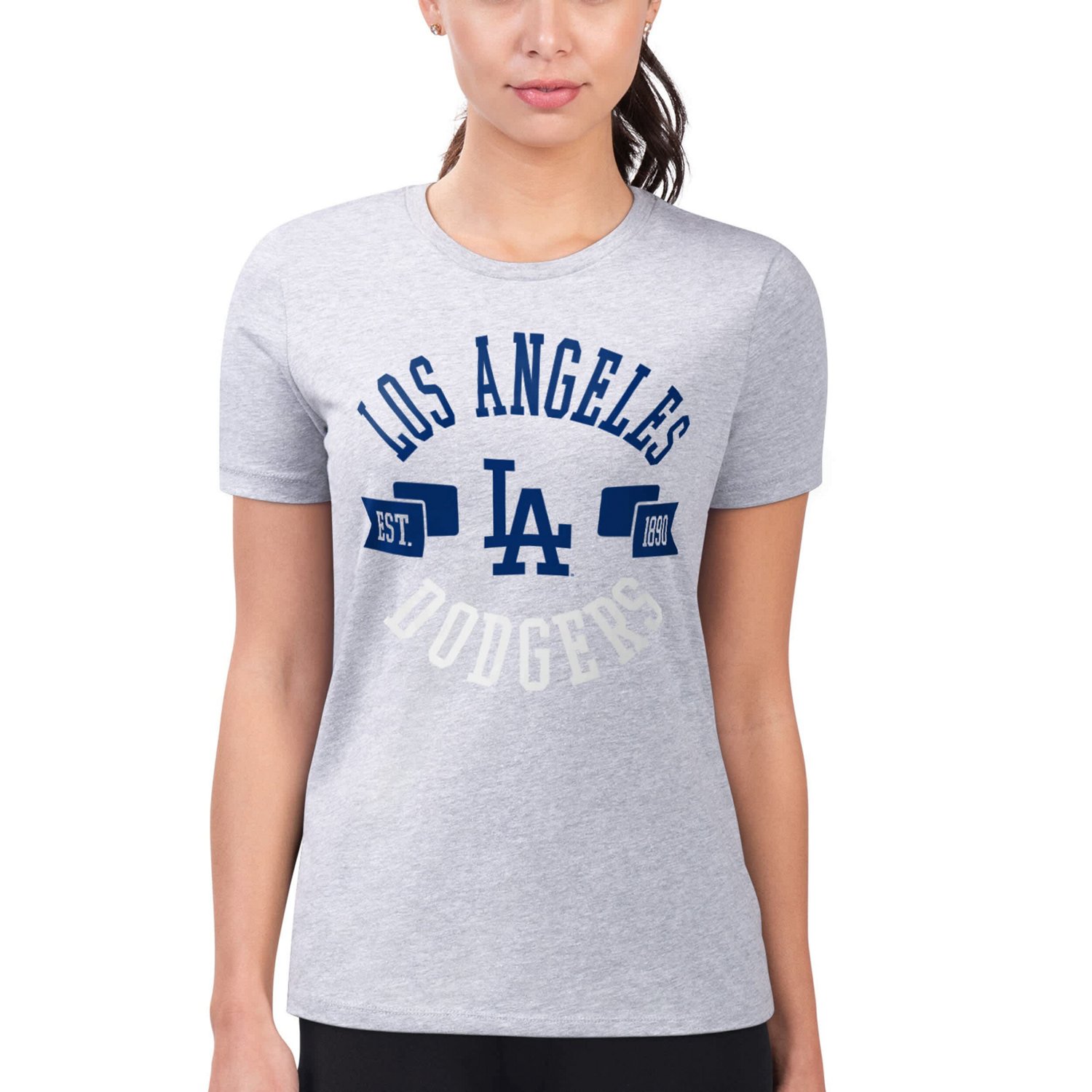 G-III 4Her by Carl Banks Los Angeles Dodgers Super-Slim Fit Lightweight City Graphic T-Shirt - view number 4