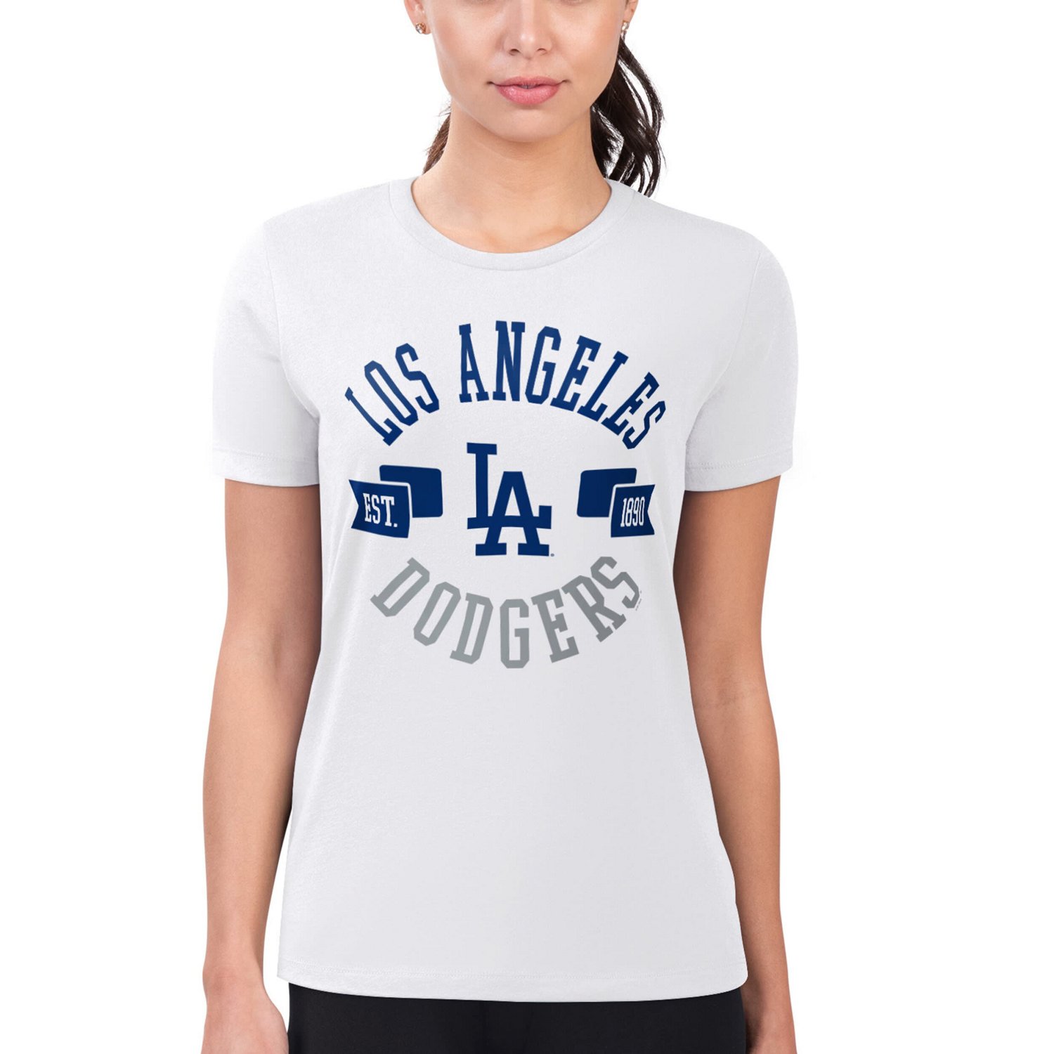 G-III 4Her by Carl Banks Los Angeles Dodgers Super-Slim Fit Lightweight City Graphic T-Shirt - view number 4
