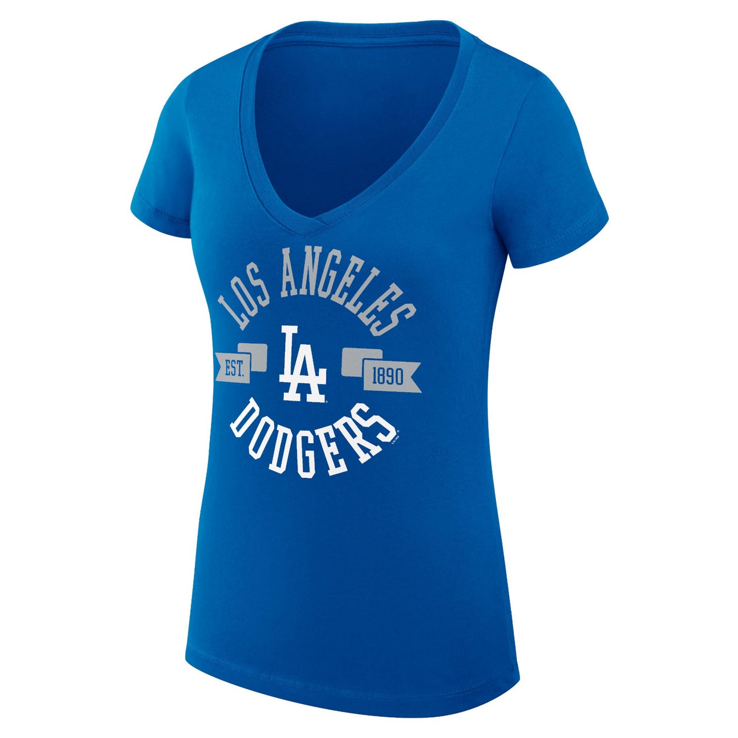 G-III 4Her by Carl Banks Los Angeles Dodgers Super-Slim Fit Lightweight City Graphic V-Neck T-Shirt - view number 2