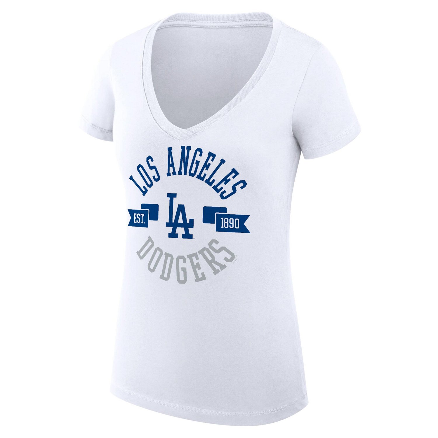 G-III 4Her by Carl Banks Los Angeles Dodgers Super-Slim Fit Lightweight City Graphic V-Neck T-Shirt - view number 2