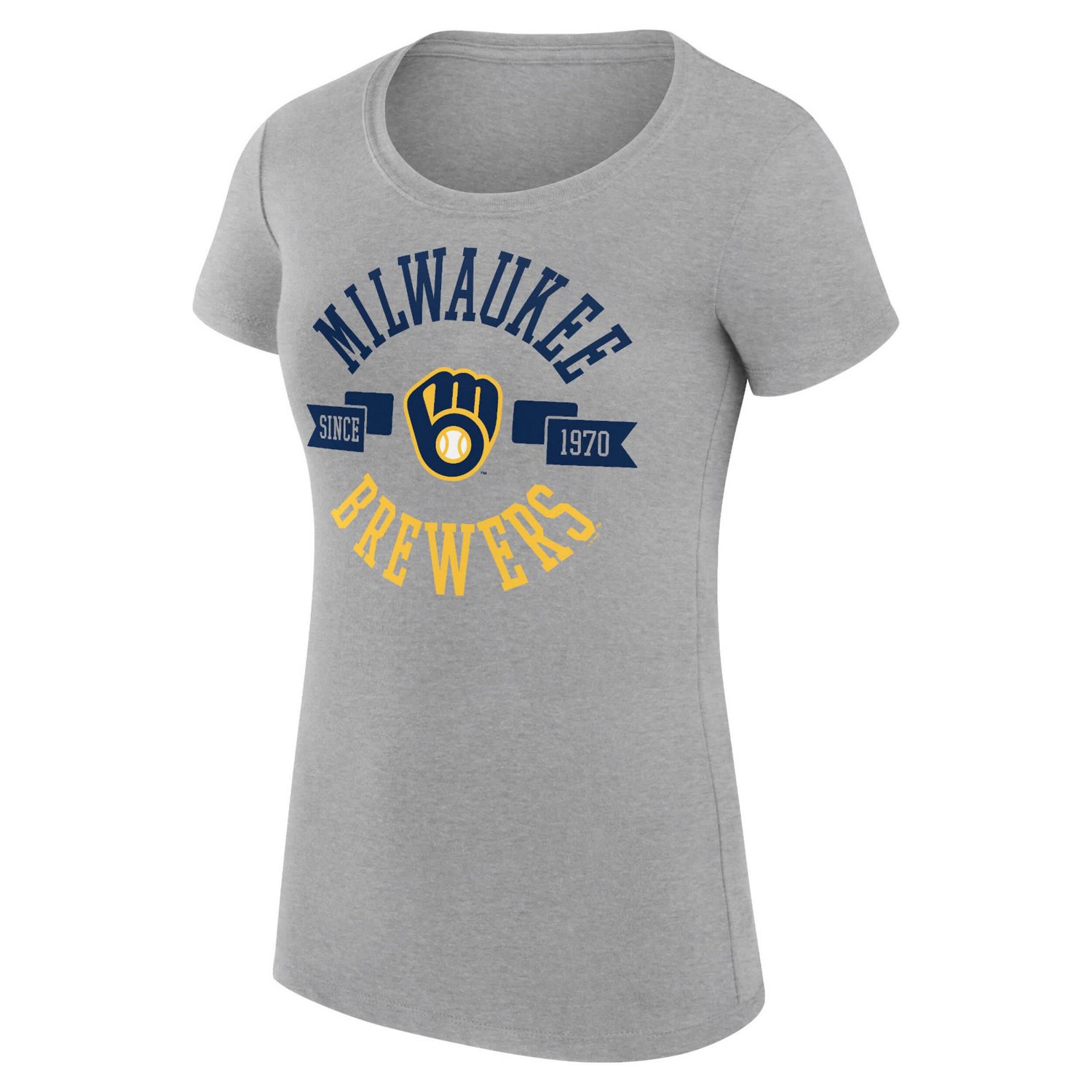 G-III 4Her by Carl Banks Milwaukee Brewers Super-Slim Fit Lightweight City Graphic T-Shirt - view number 2