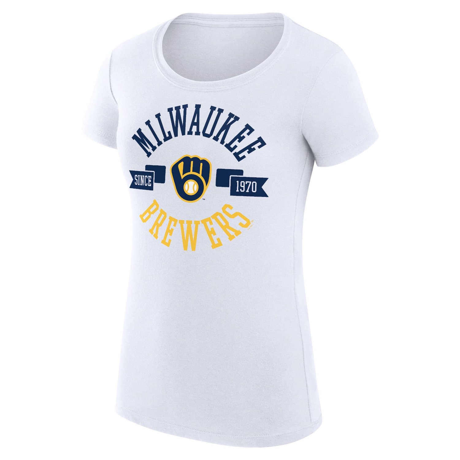 G-III 4Her by Carl Banks Milwaukee Brewers Super-Slim Fit Lightweight City Graphic T-Shirt - view number 2