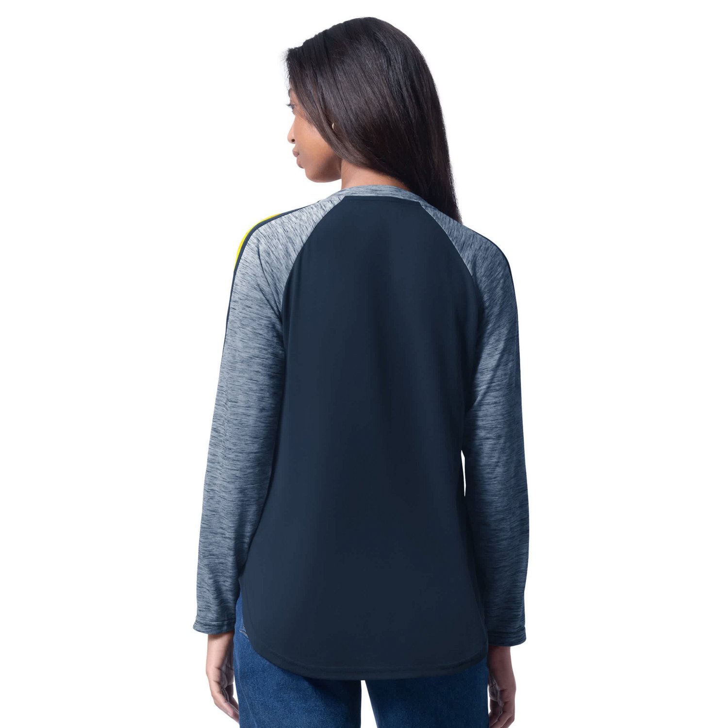 G-III 4Her by Carl Banks Milwaukee Brewers Top Dog Raglan Long Sleeve V-Neck T-Shirt - view number 2