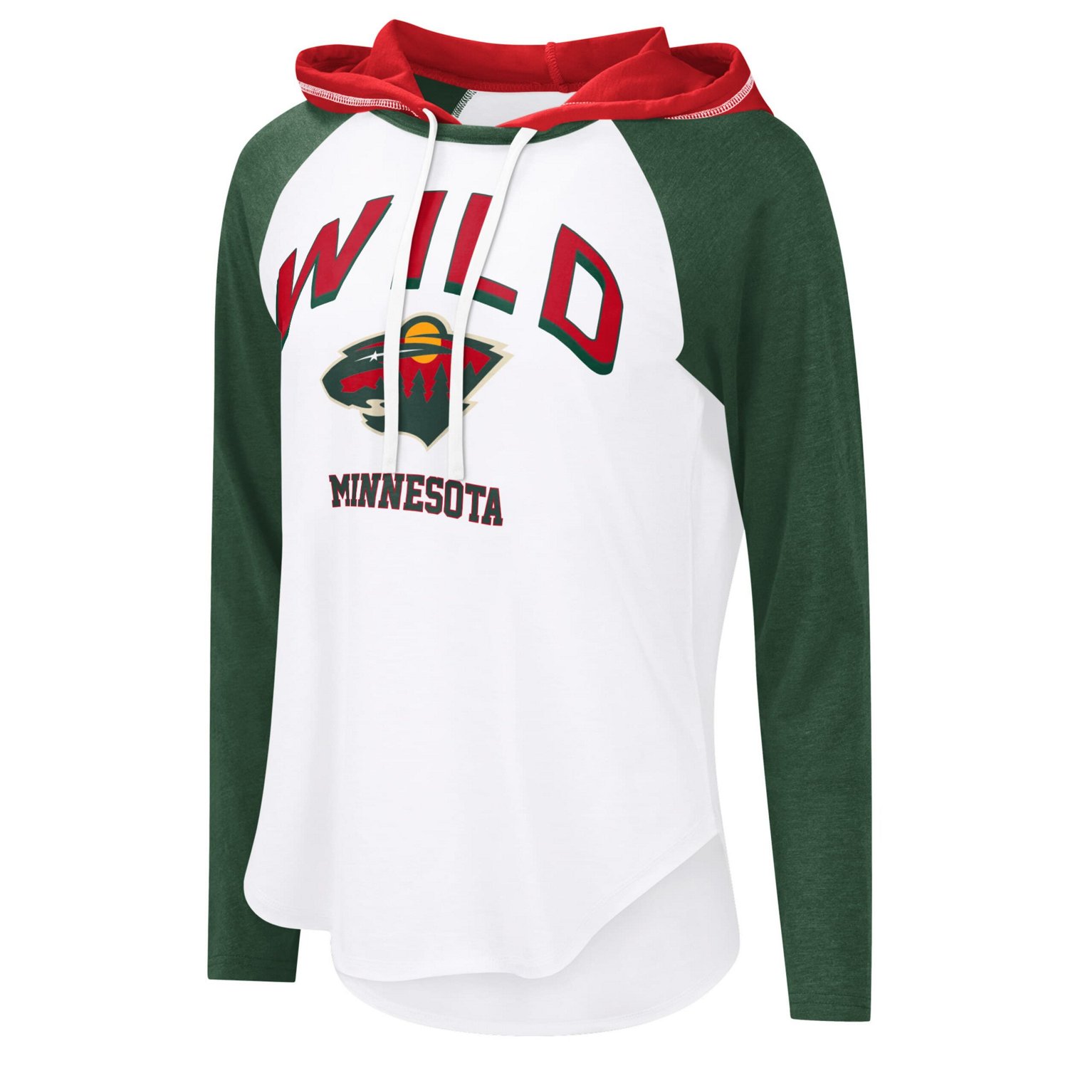 G-III 4Her by Carl Banks Minnesota Wild VIP Raglan Long Sleeve Hoodie T-Shirt - view number 2