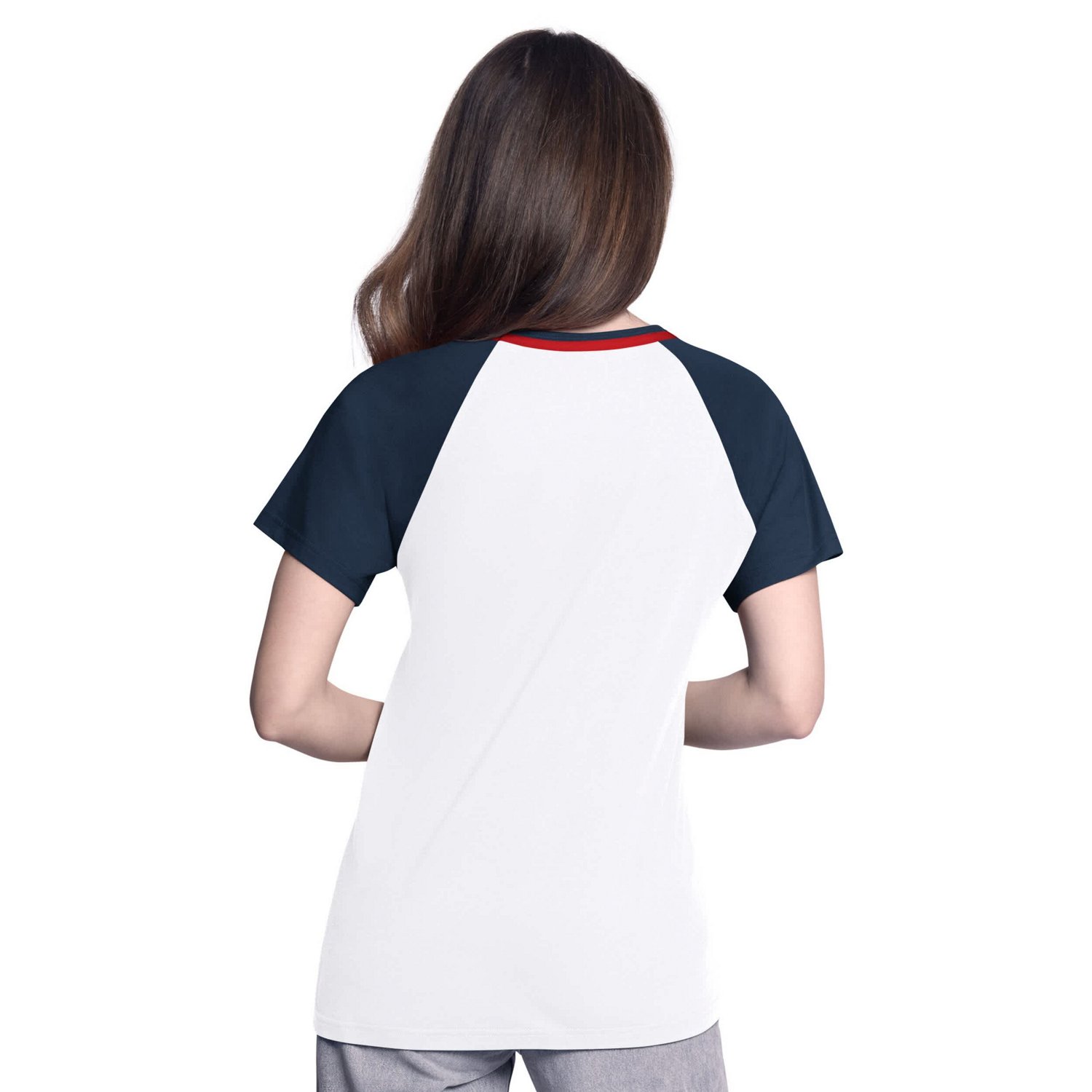 G-III 4Her by Carl Banks Navy Minnesota Twins Ball Park Raglan V-Neck T-Shirt - view number 2