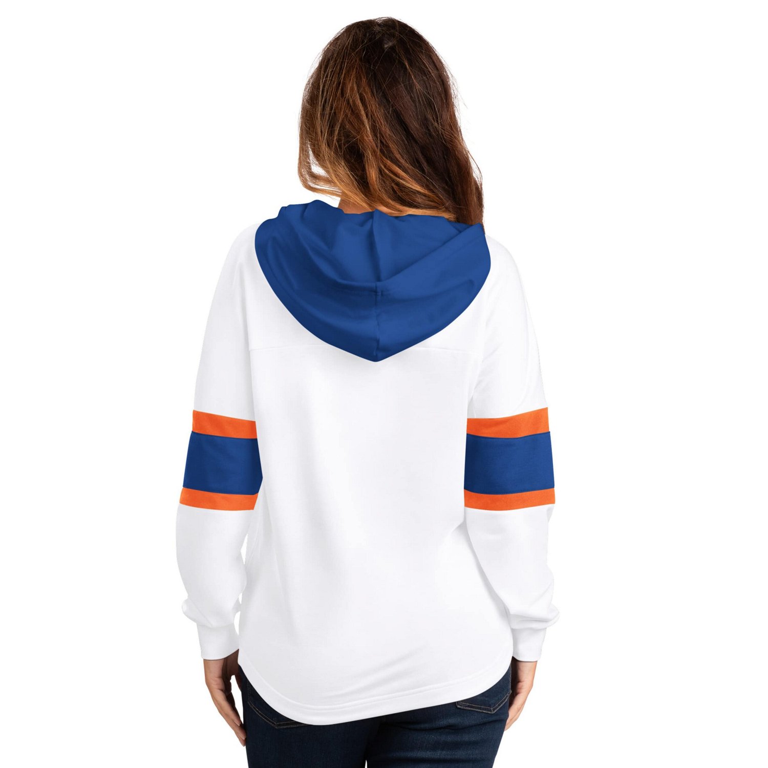 G-III 4Her by Carl Banks New York Islanders Goal Zone Long Sleeve Lace-Up Hoodie T-Shirt                                         - view number 3