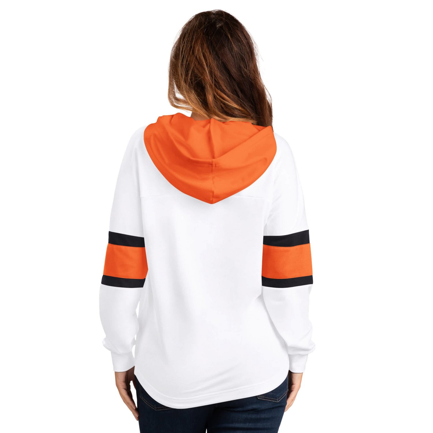 G-III 4Her by Carl Banks Philadelphia Flyers Goal Zone Long Sleeve Lace-Up Hoodie T-Shirt - view number 3