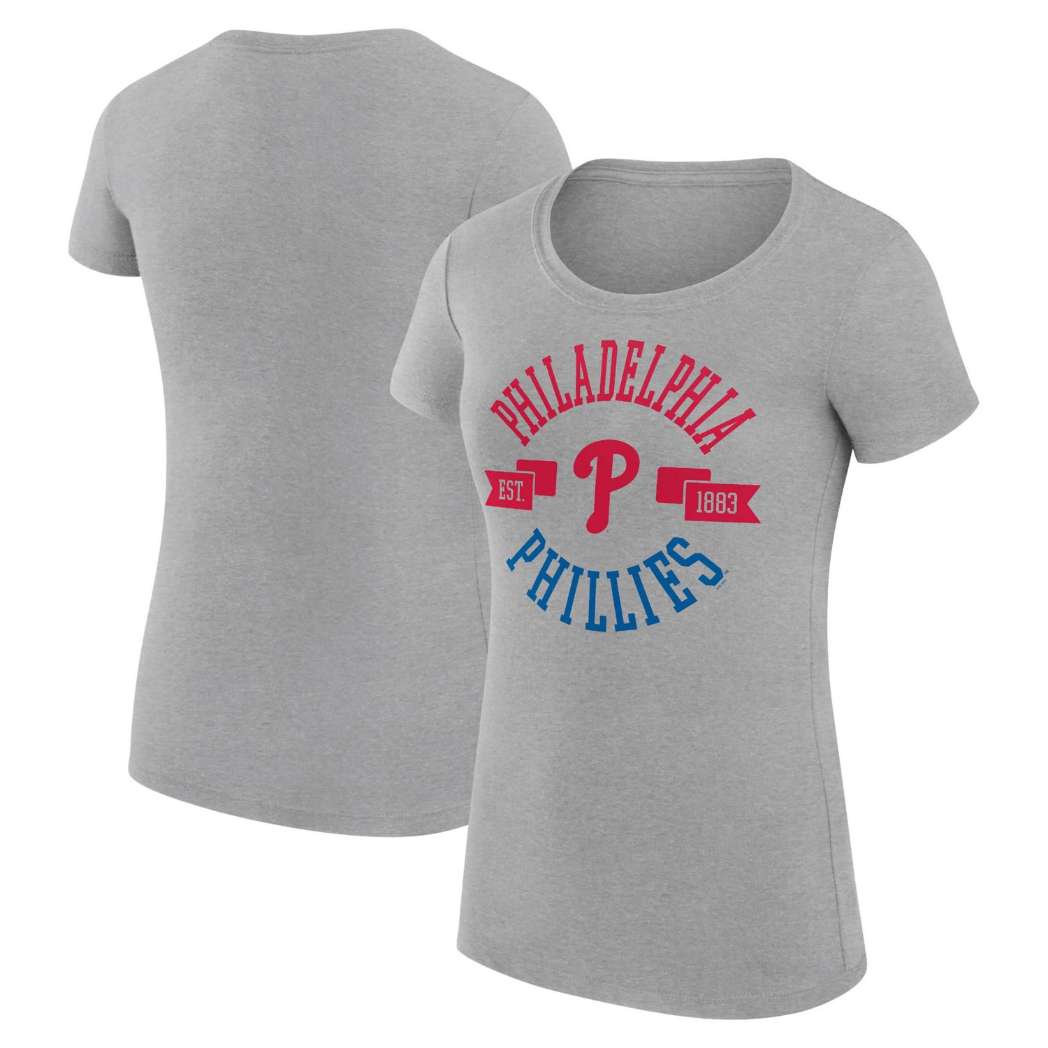 G-III 4Her by Carl Banks Philadelphia Phillies Super-Slim Fit Lightweight City Graphic T-Shirt