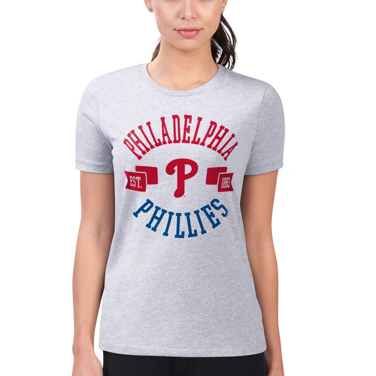 G-III 4Her by Carl Banks Philadelphia Phillies Super-Slim Fit Lightweight City Graphic T-Shirt - view number 4