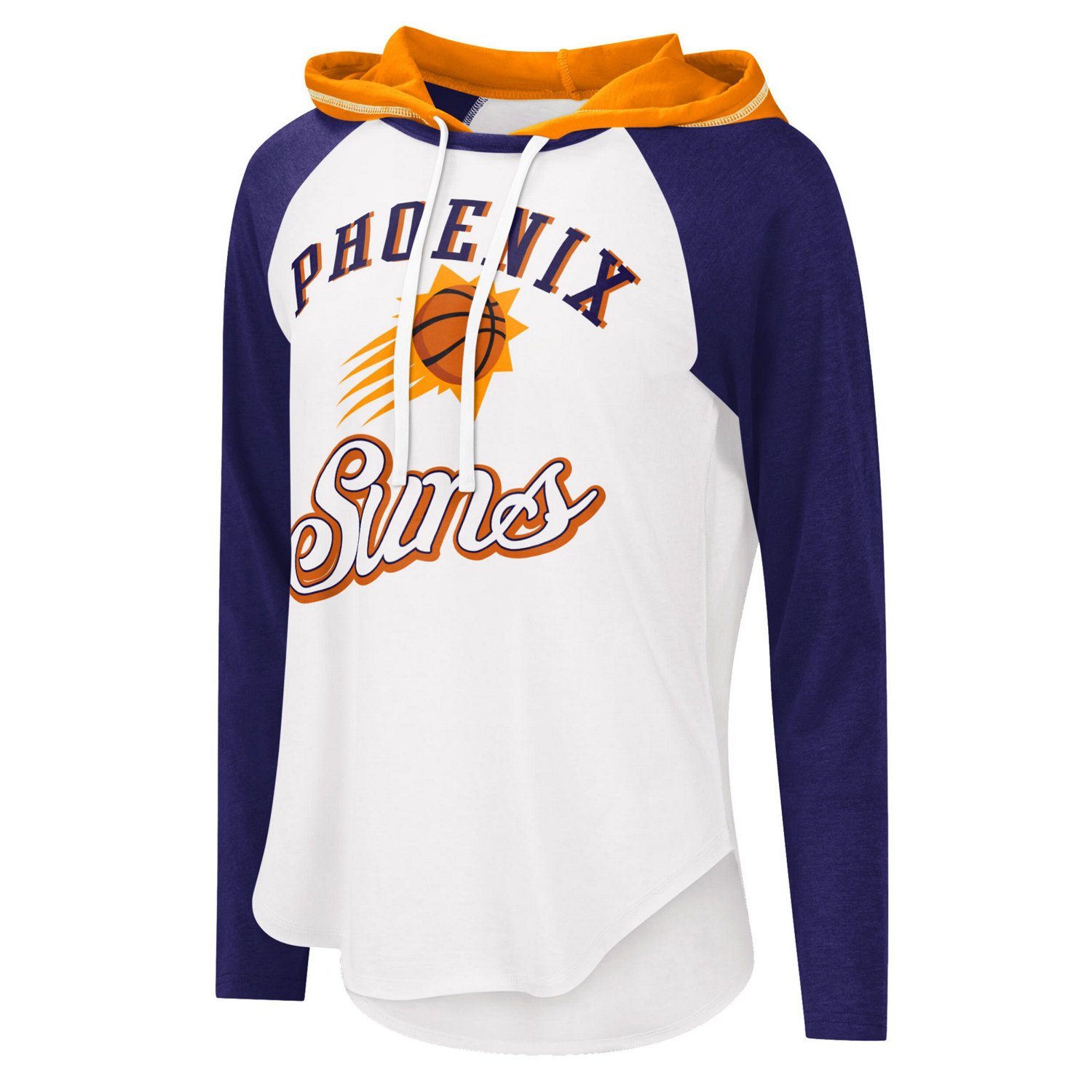 G-III 4Her by Carl Banks Phoenix Suns MVP Raglan Hoodie Long Sleeve T-Shirt