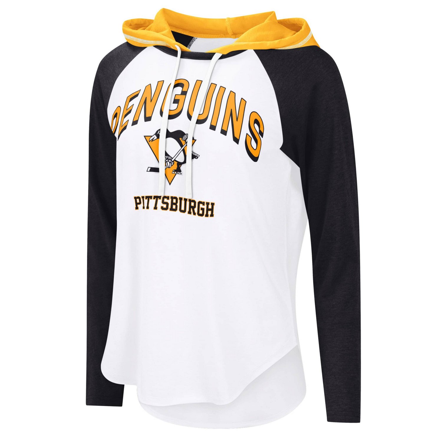 G-III 4Her by Carl Banks Pittsburgh Penguins VIP Raglan Long Sleeve Hoodie T-Shirt - view number 2