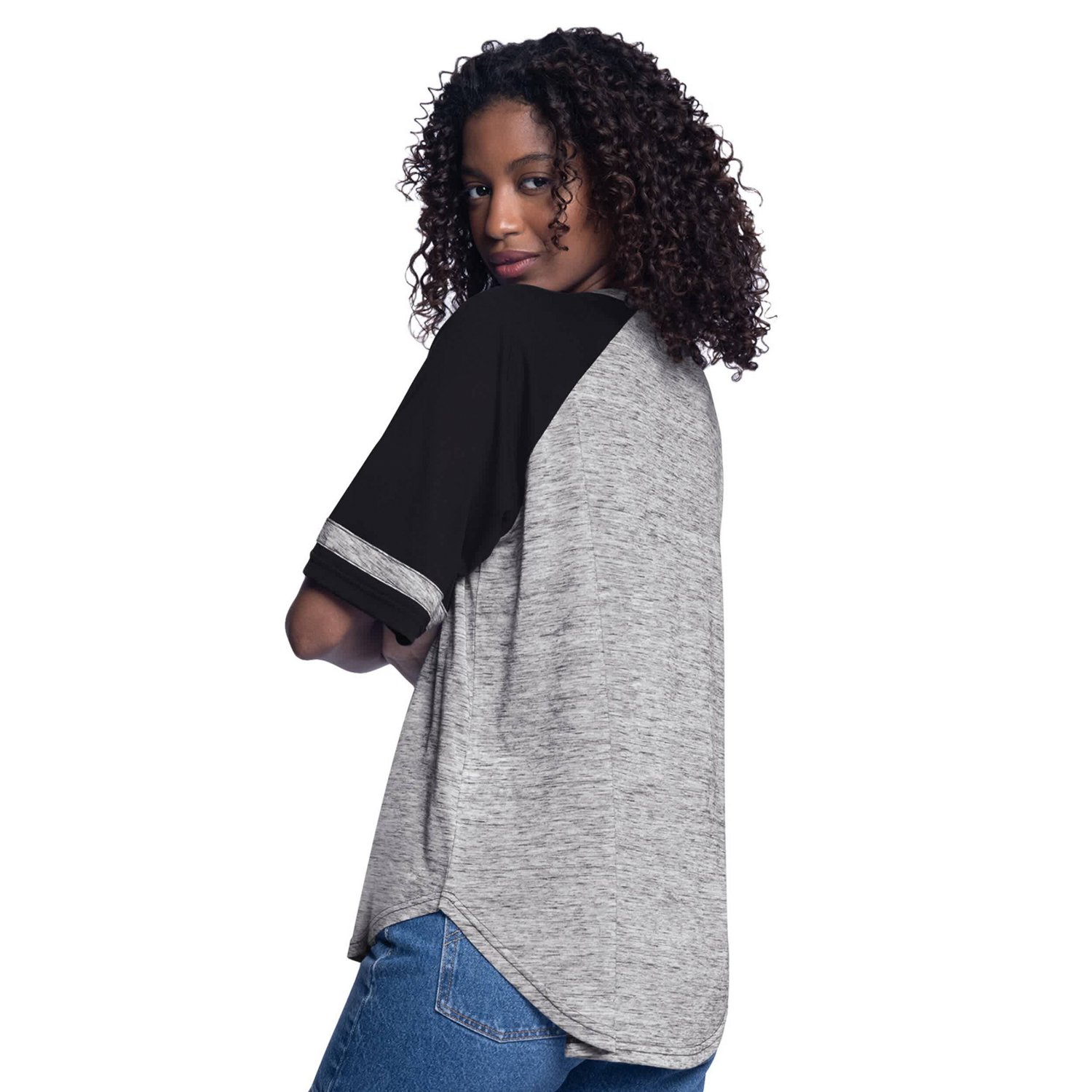 G-III 4Her by Carl Banks Pittsburgh Pirates Hall of Fame Raglan Oversized Half-Sleeve Top - view number 2