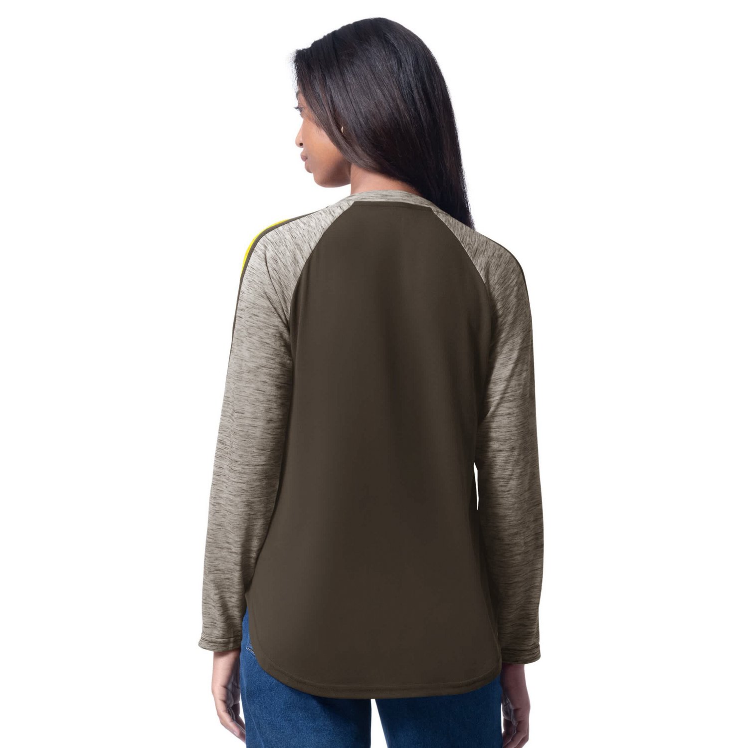 G-III 4Her by Carl Banks San Diego Padres Top Dog Raglan Long Sleeve V-Neck T-Shirt - view number 2