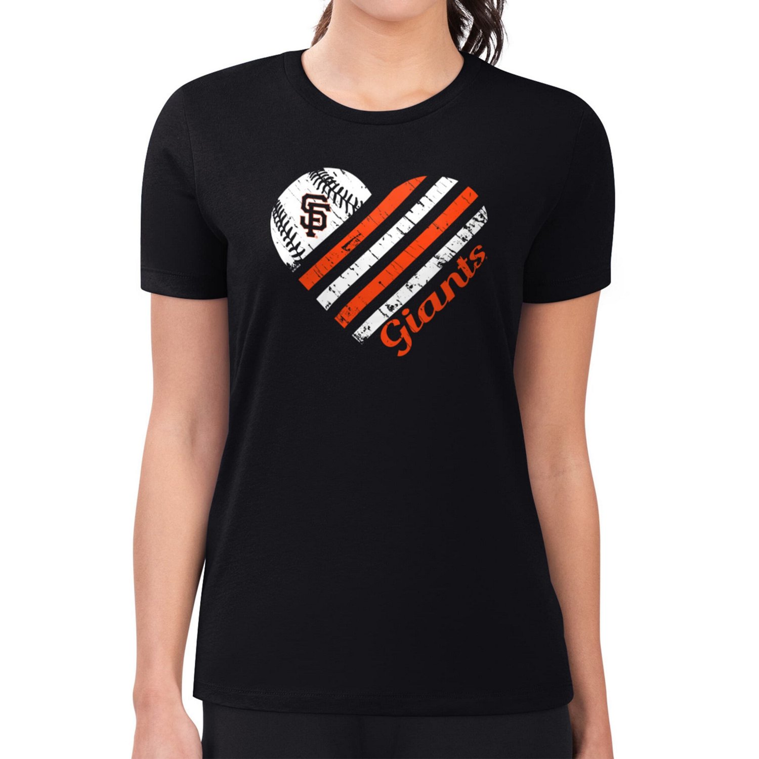 G-III 4Her by Carl Banks San Francisco Giants Super-Slim Fit Lightweight Heart Graphic T-Shirt - view number 4