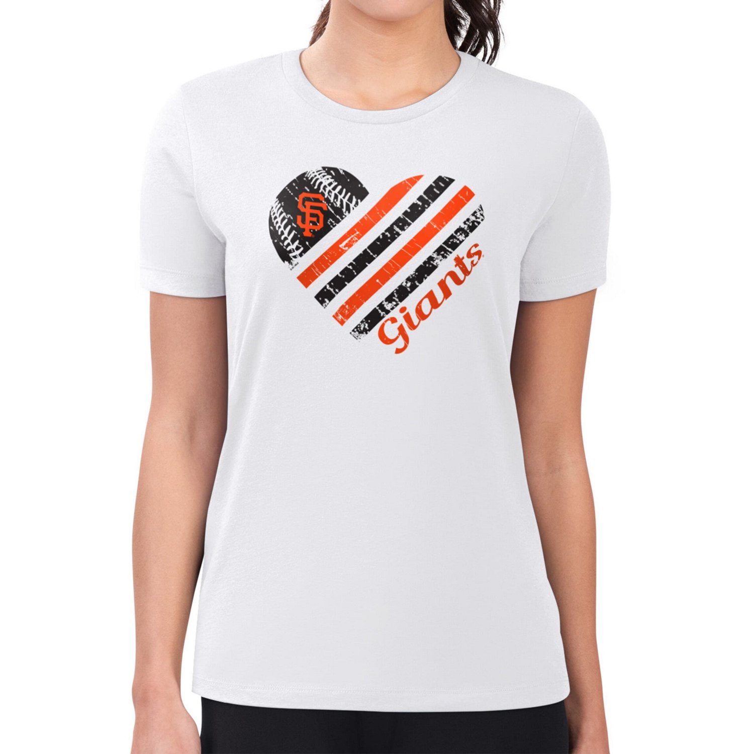G-III 4Her by Carl Banks San Francisco Giants Super-Slim Fit Lightweight Heart Graphic T-Shirt - view number 4