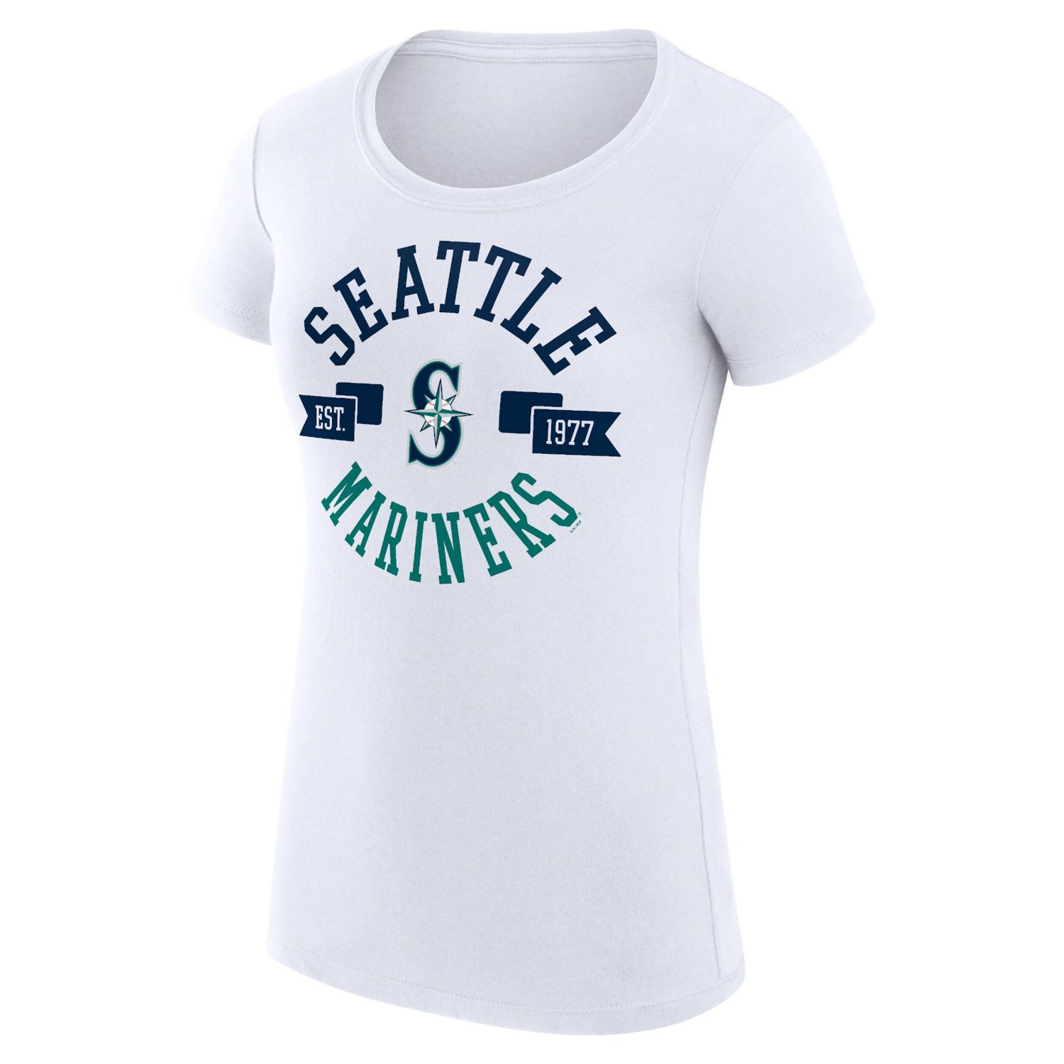 G-III 4Her by Carl Banks Seattle Mariners Super-Slim Fit Lightweight City Graphic T-Shirt - view number 2