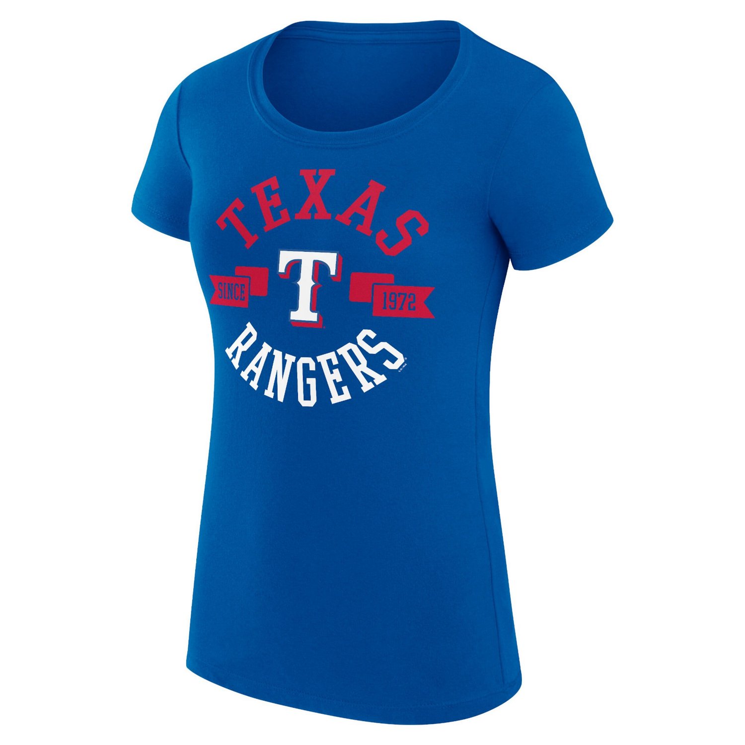 G-III 4Her by Carl Banks Texas Rangers Super-Slim Fit Lightweight City Graphic T-Shirt - view number 2