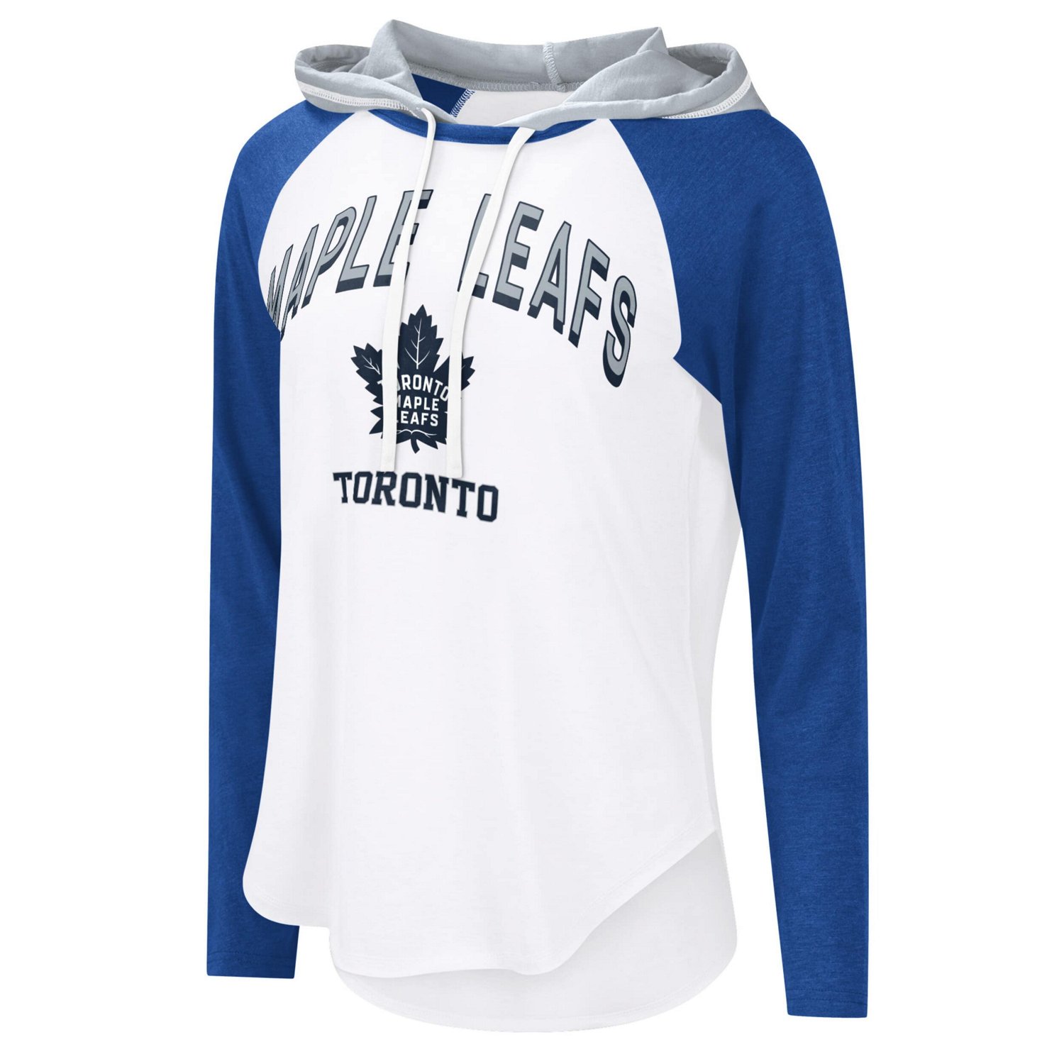 G-III 4Her by Carl Banks Toronto Maple Leafs VIP Raglan Long Sleeve Hoodie T-Shirt - view number 2