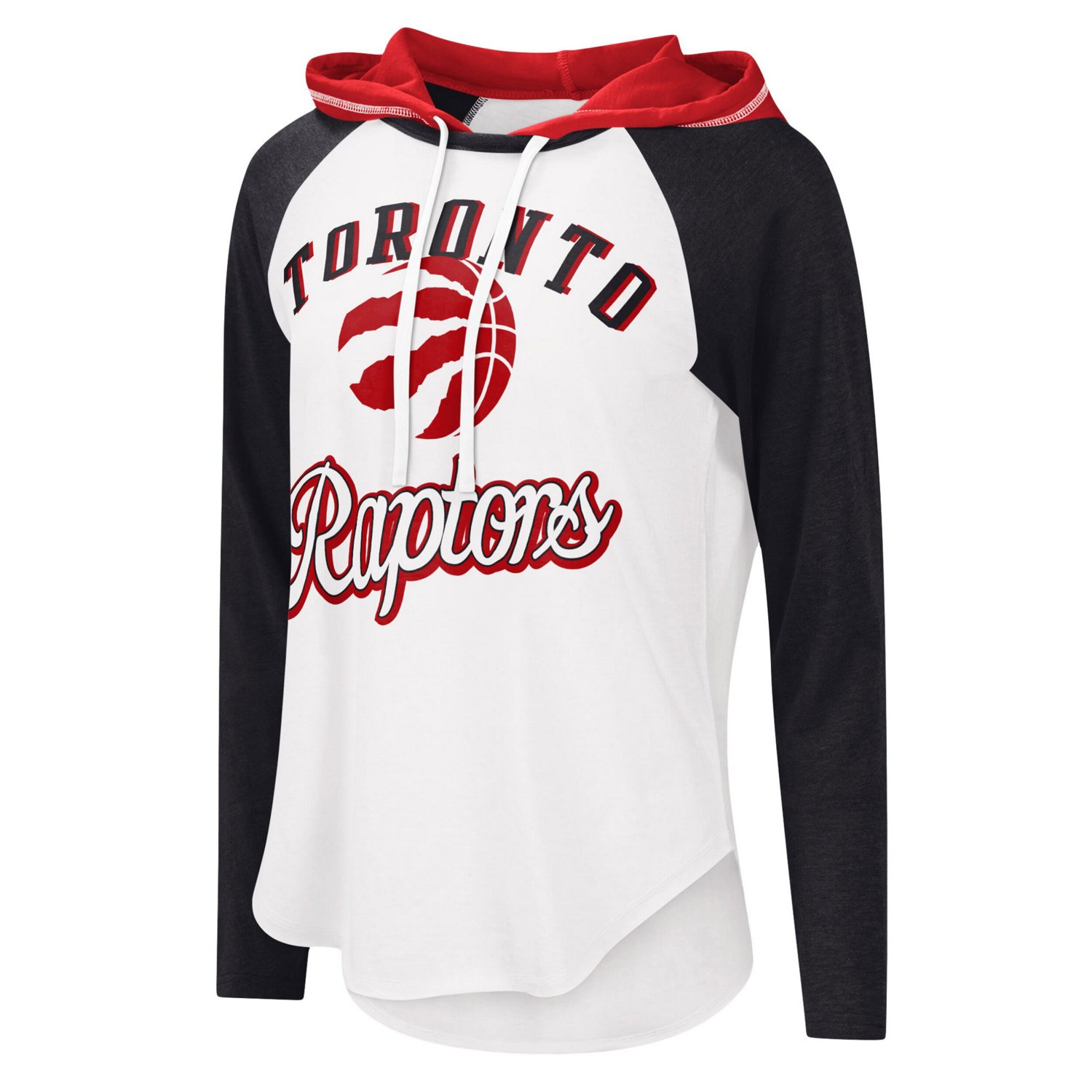 G-III 4Her by Carl Banks Toronto Raptors MVP Raglan Hoodie Long Sleeve T-Shirt                                                   - view number 2