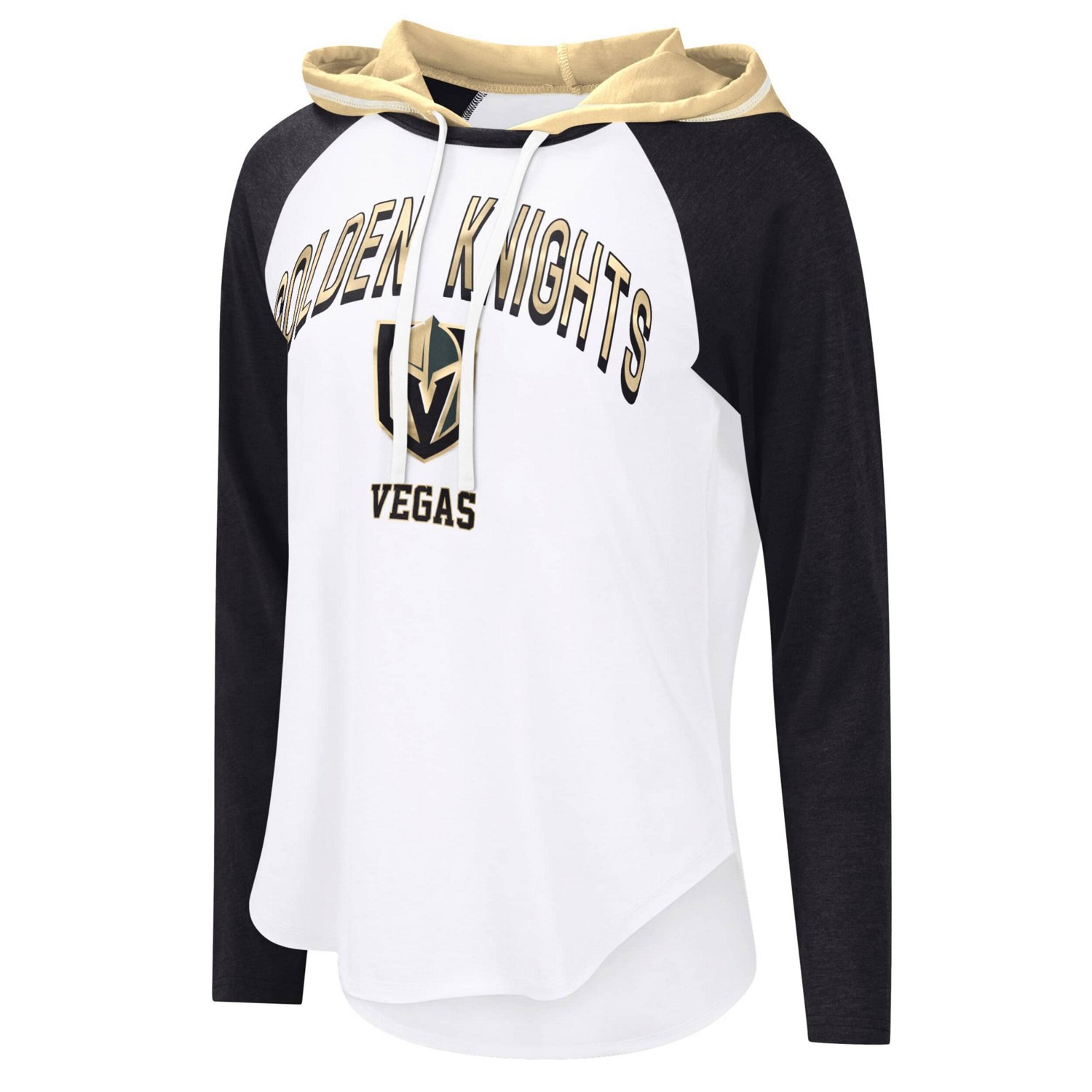 G-III 4Her by Carl Banks Vegas Golden Knights VIP Raglan Long Sleeve Hoodie T-Shirt - view number 2
