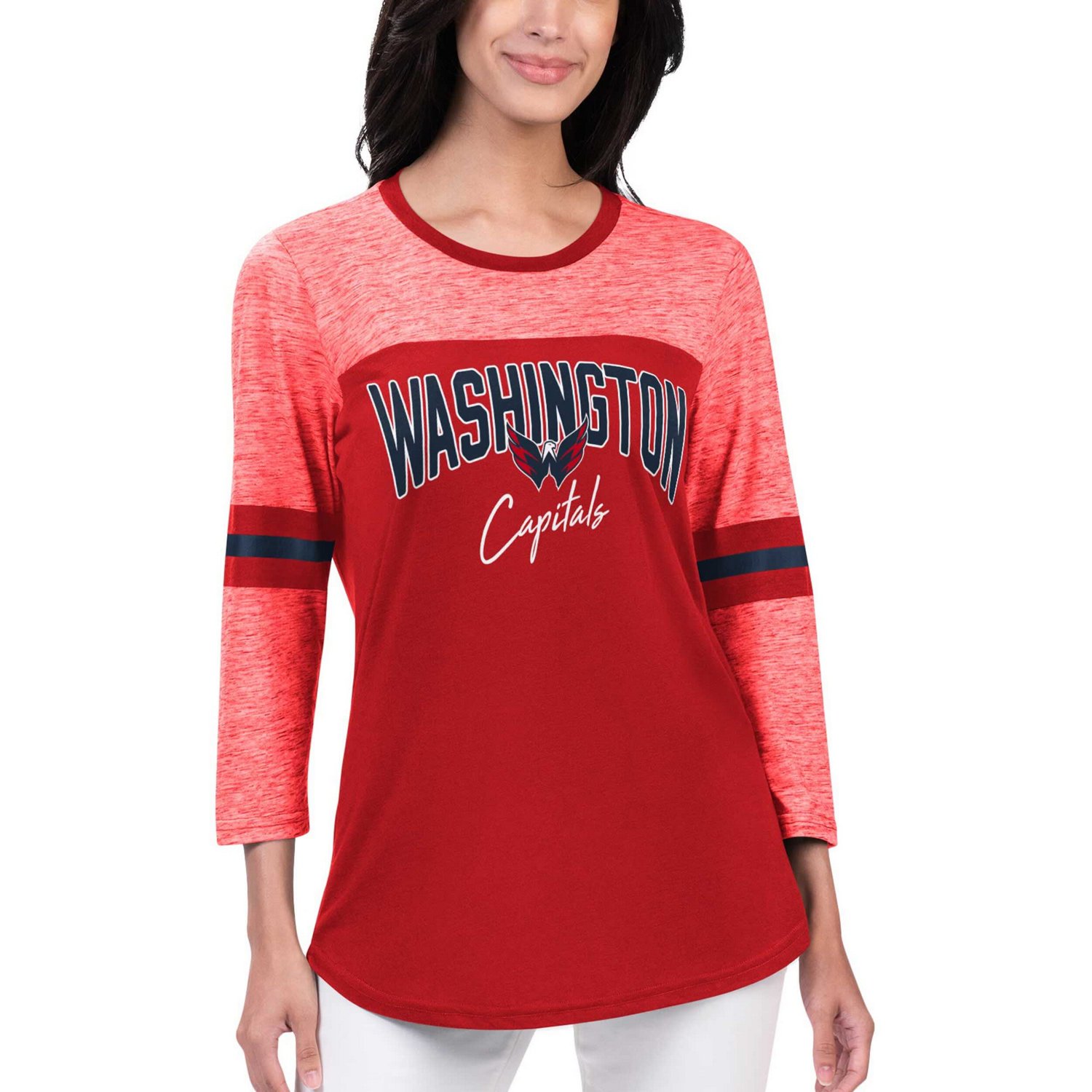 G-III 4Her by Carl Banks Washington Capitals Play The Game 3 4-Sleeve T-Shirt