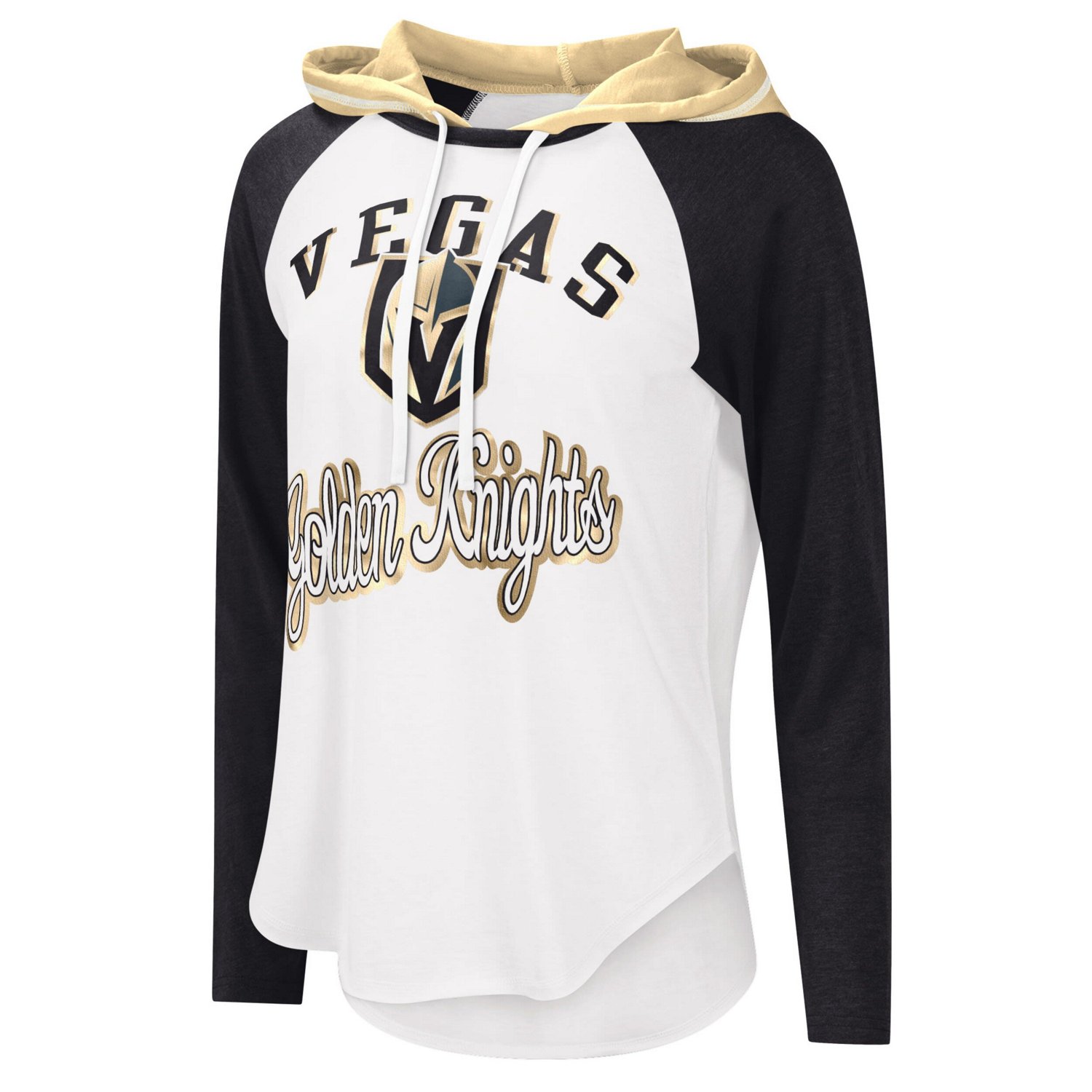G-III Sports by Carl Banks Black Vegas Golden Knights MVP Raglan Lightweight Hooded T-Shirt - view number 2